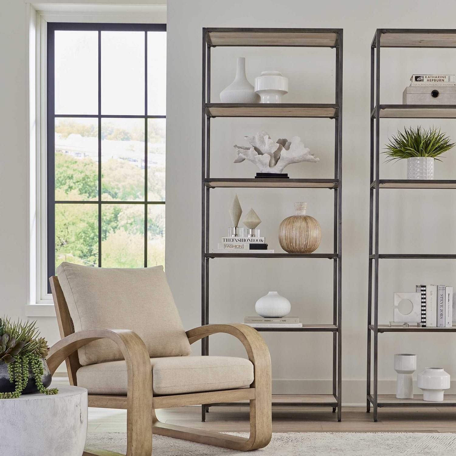 UTTERMOST BALDWIN INDUSTRIAL ETAGERE - Cabinets & Bar