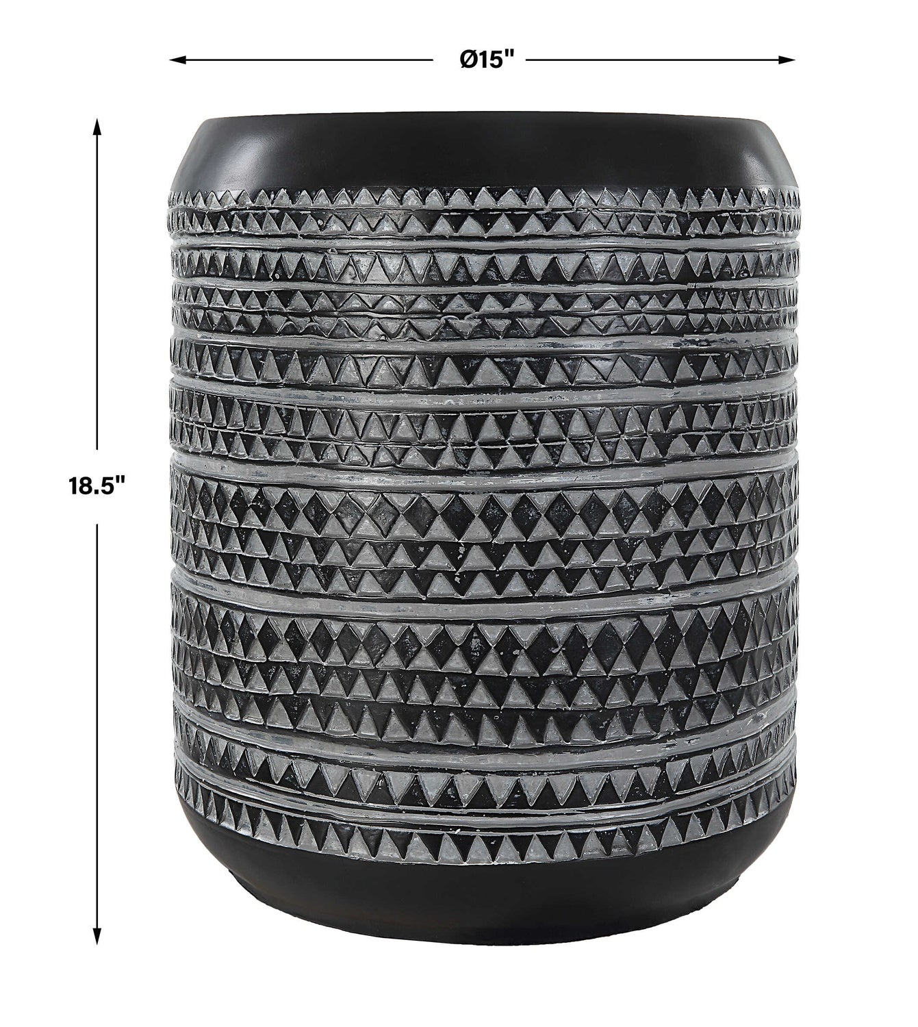 UTTERMOST CUTTING EDGE TRIBAL ACCENT TABLE - Side