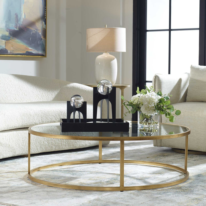 UTTERMOST RADIUS MODERN CIRCULAR COFFEE TABLE - Coffee
