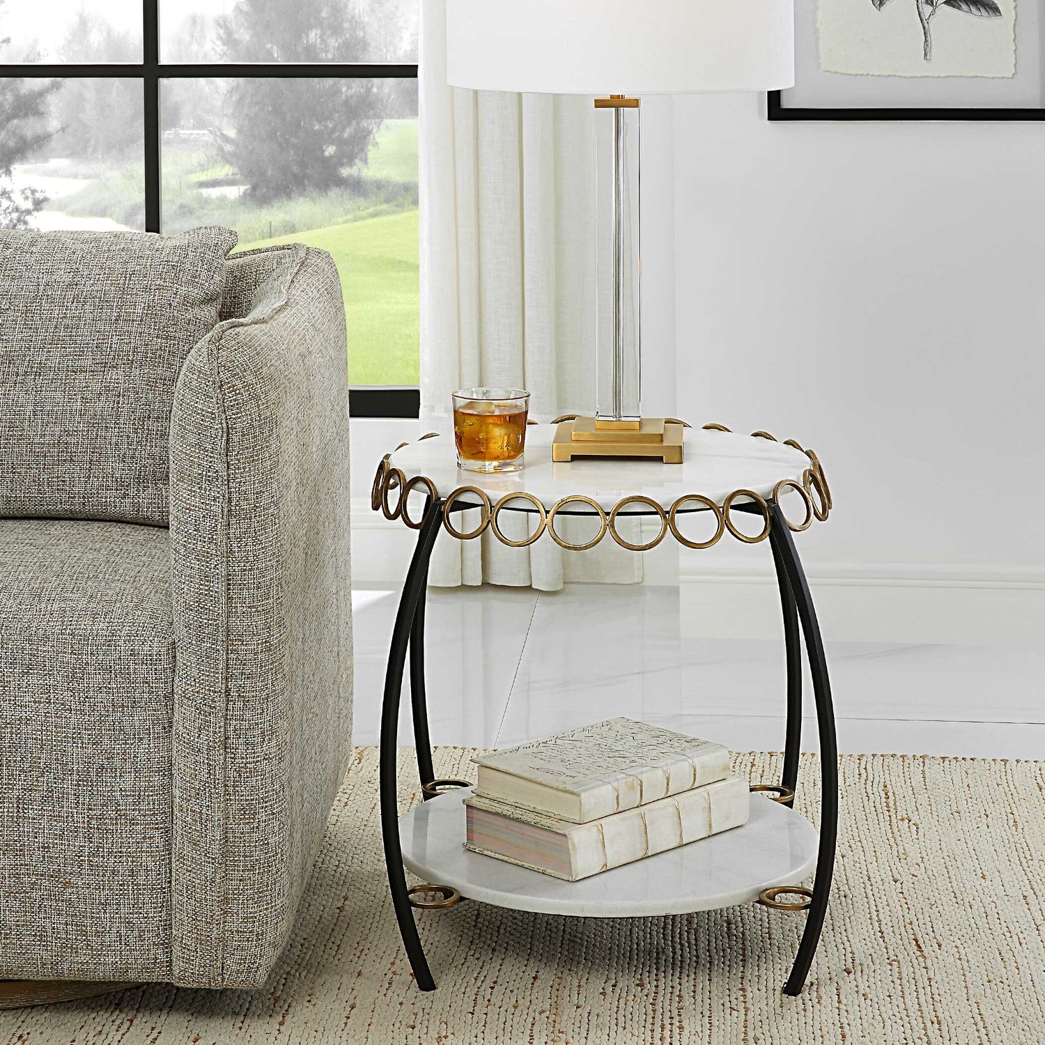 UTTERMOST CHAINLINK SIDE TABLE - Side