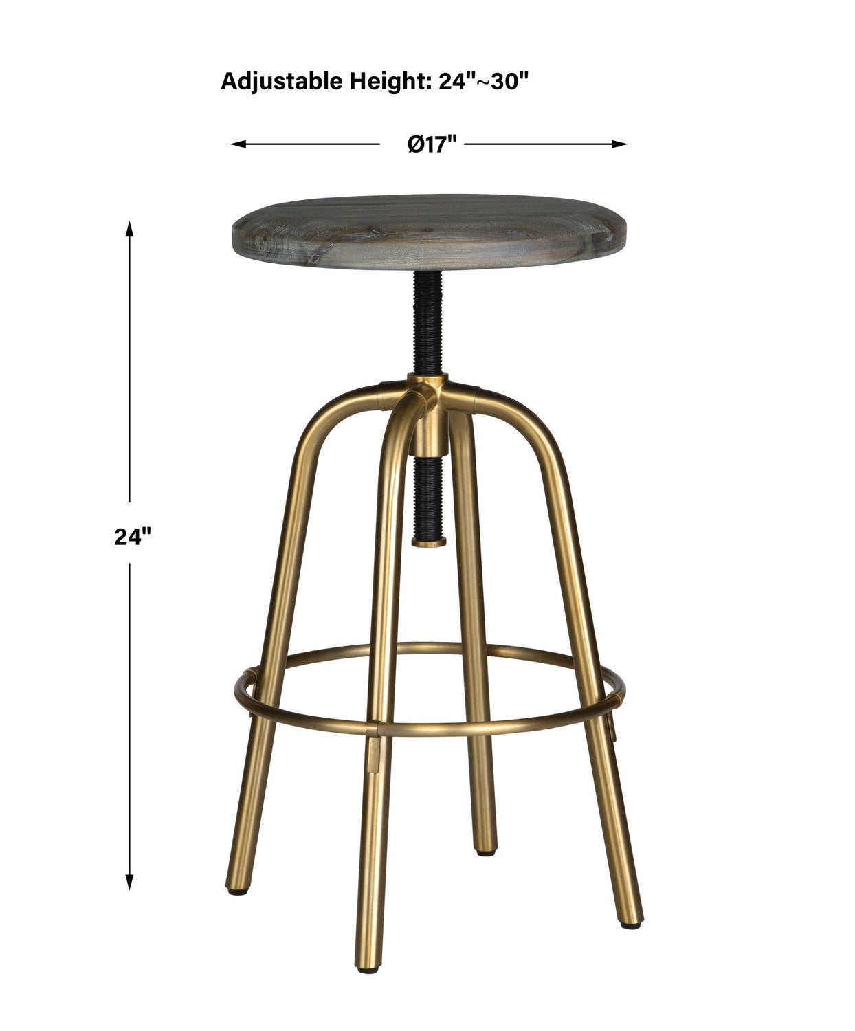 UTTERMOST REVOLVE COUNTER STOOL - Benches, Ottoman, Stools