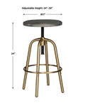 UTTERMOST Revolve Counter Stool - Benches, Ottoman, Stools