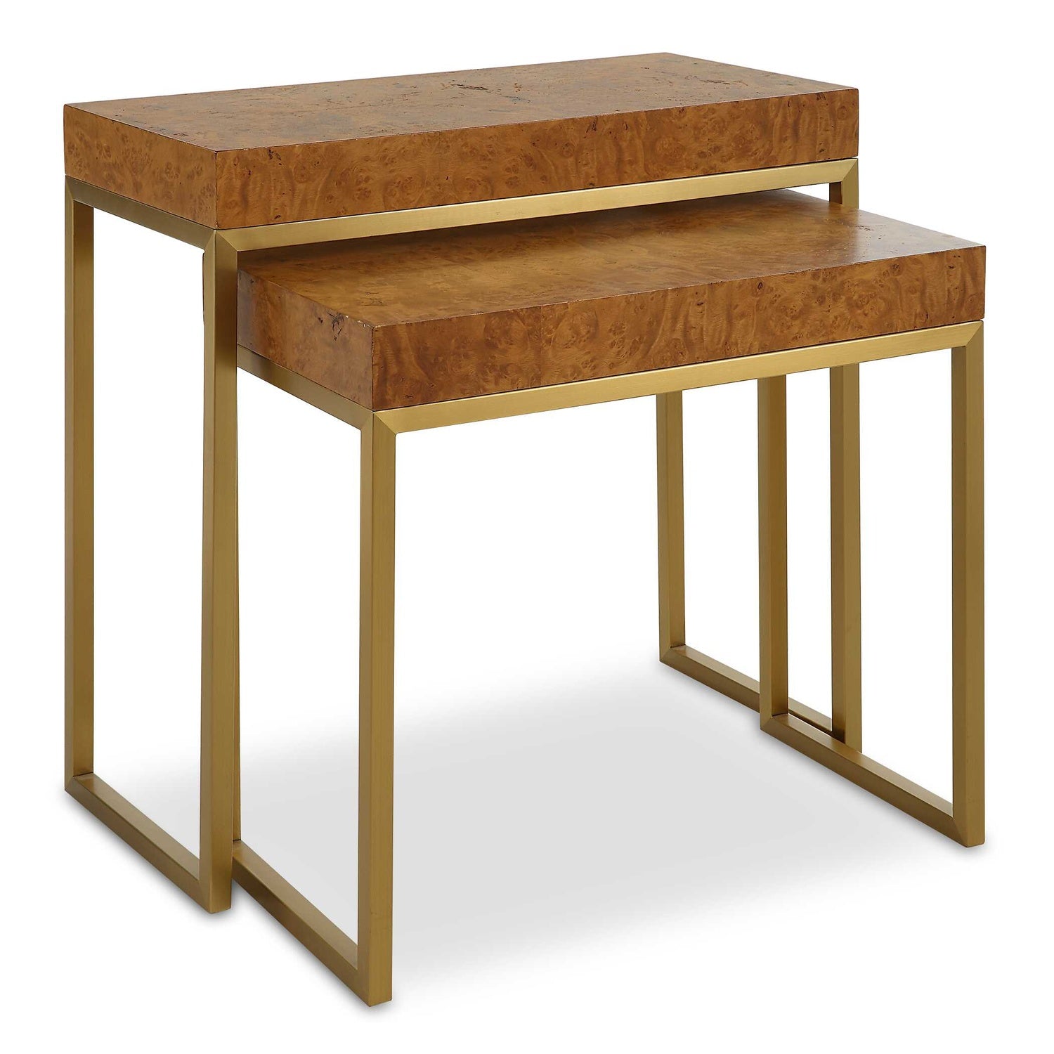 UTTERMOST Burl-esque Nesting Tables Set Of 2 - Side
