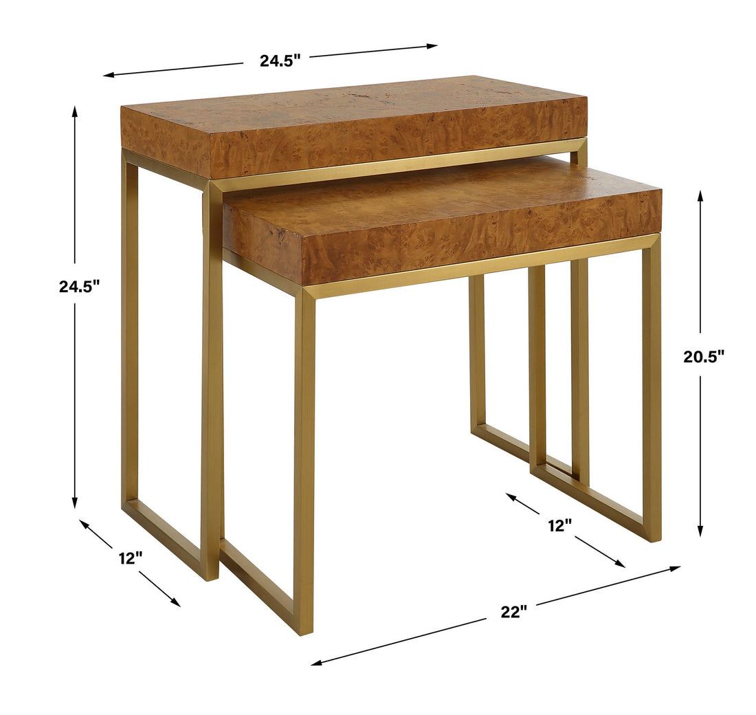 UTTERMOST BURL-ESQUE NESTING TABLES - Side