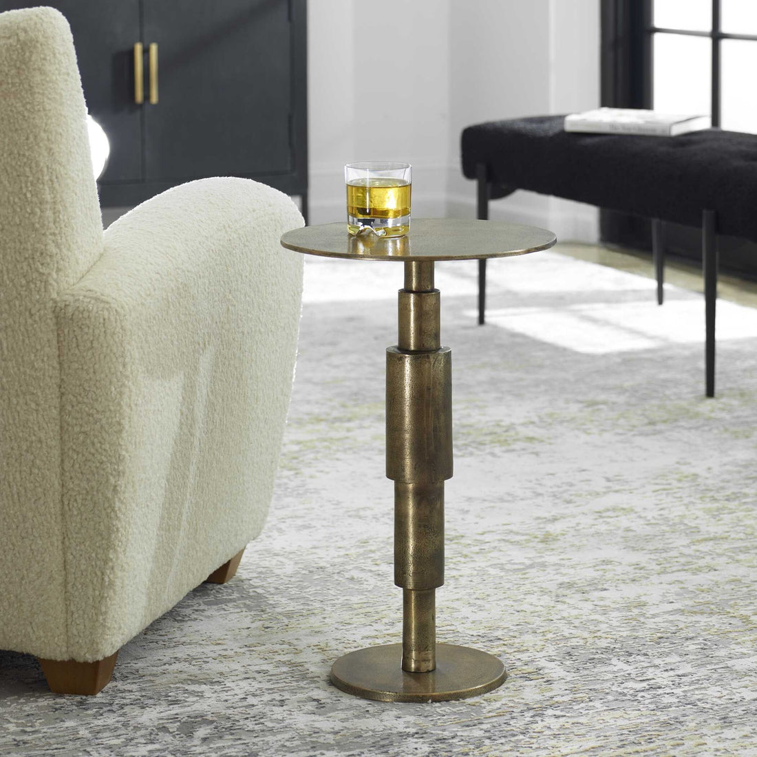 UTTERMOST Descend Accent Table - Side