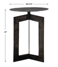 UTTERMOST Deltoid Gunmetal Accent Table - Side