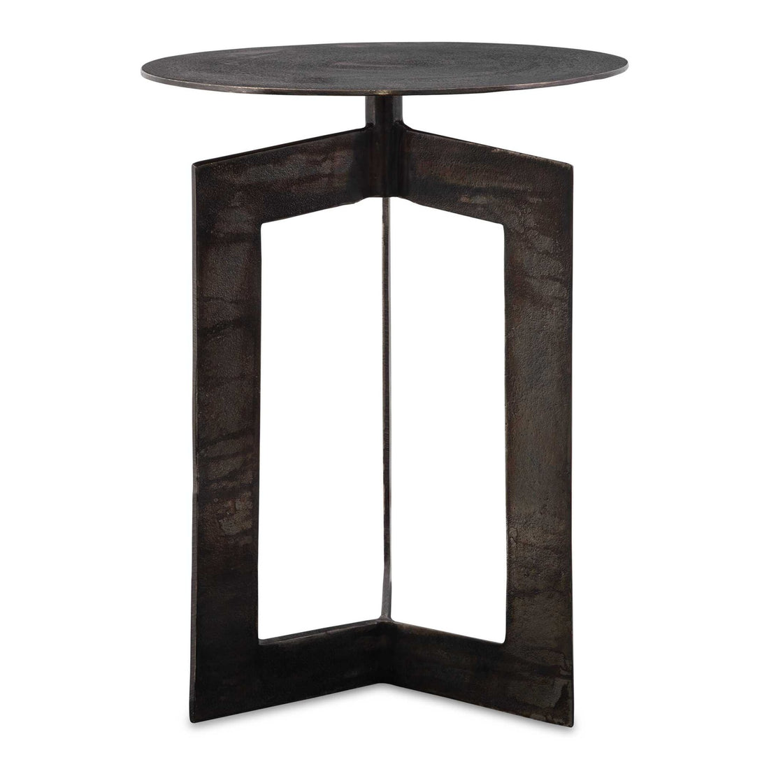 UTTERMOST DELTOID GUNMETAL ACCENT TABLE - Side