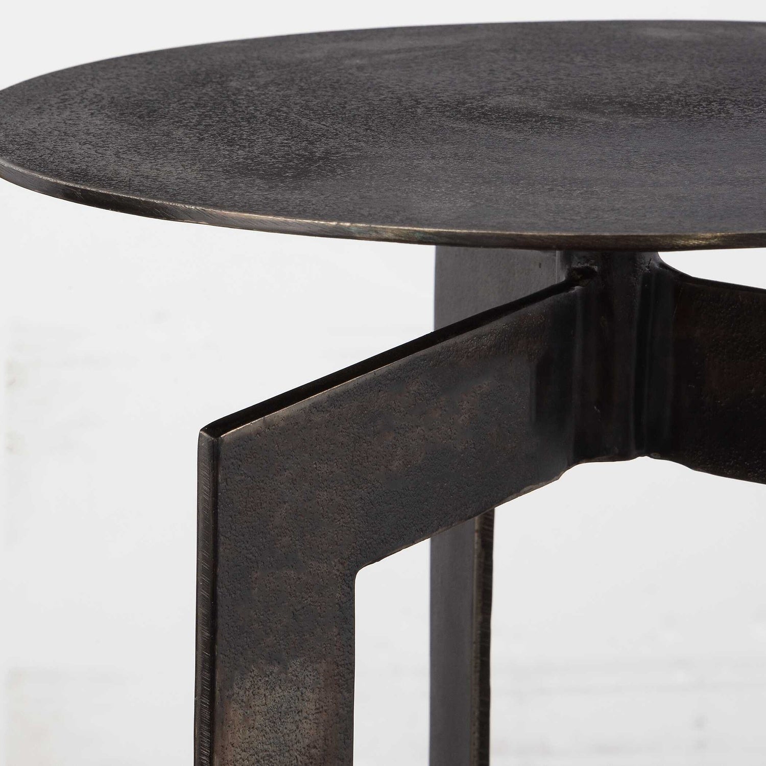 UTTERMOST Deltoid Gunmetal Accent Table - Side