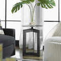 UTTERMOST Deltoid Gunmetal Accent Table - Side