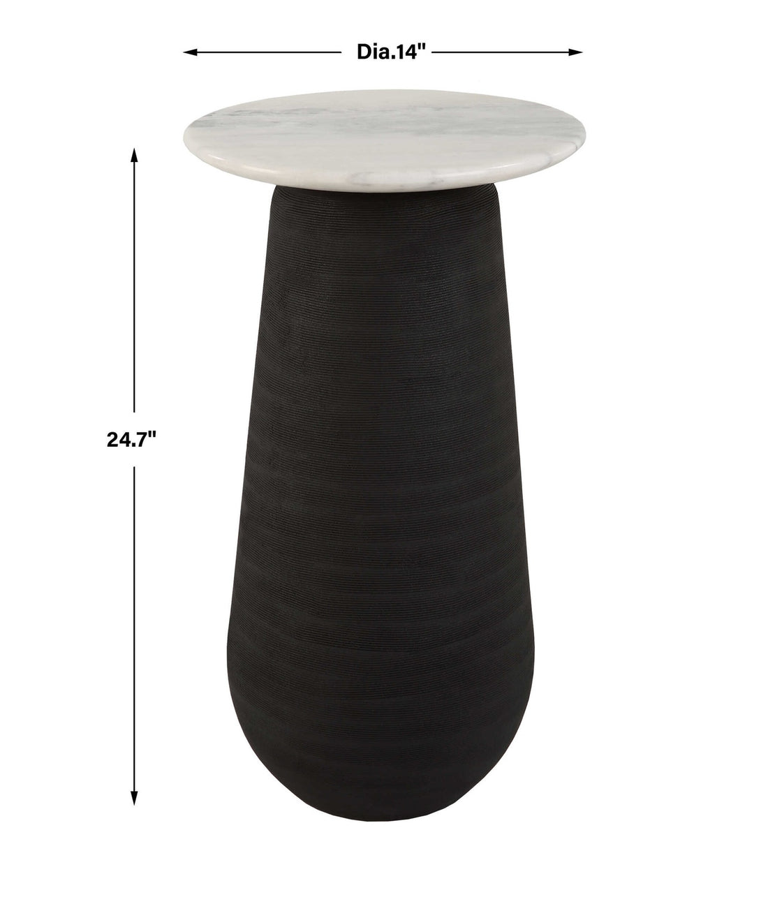 UTTERMOST TOTAL ECLIPSE ACCENT TABLE - Side