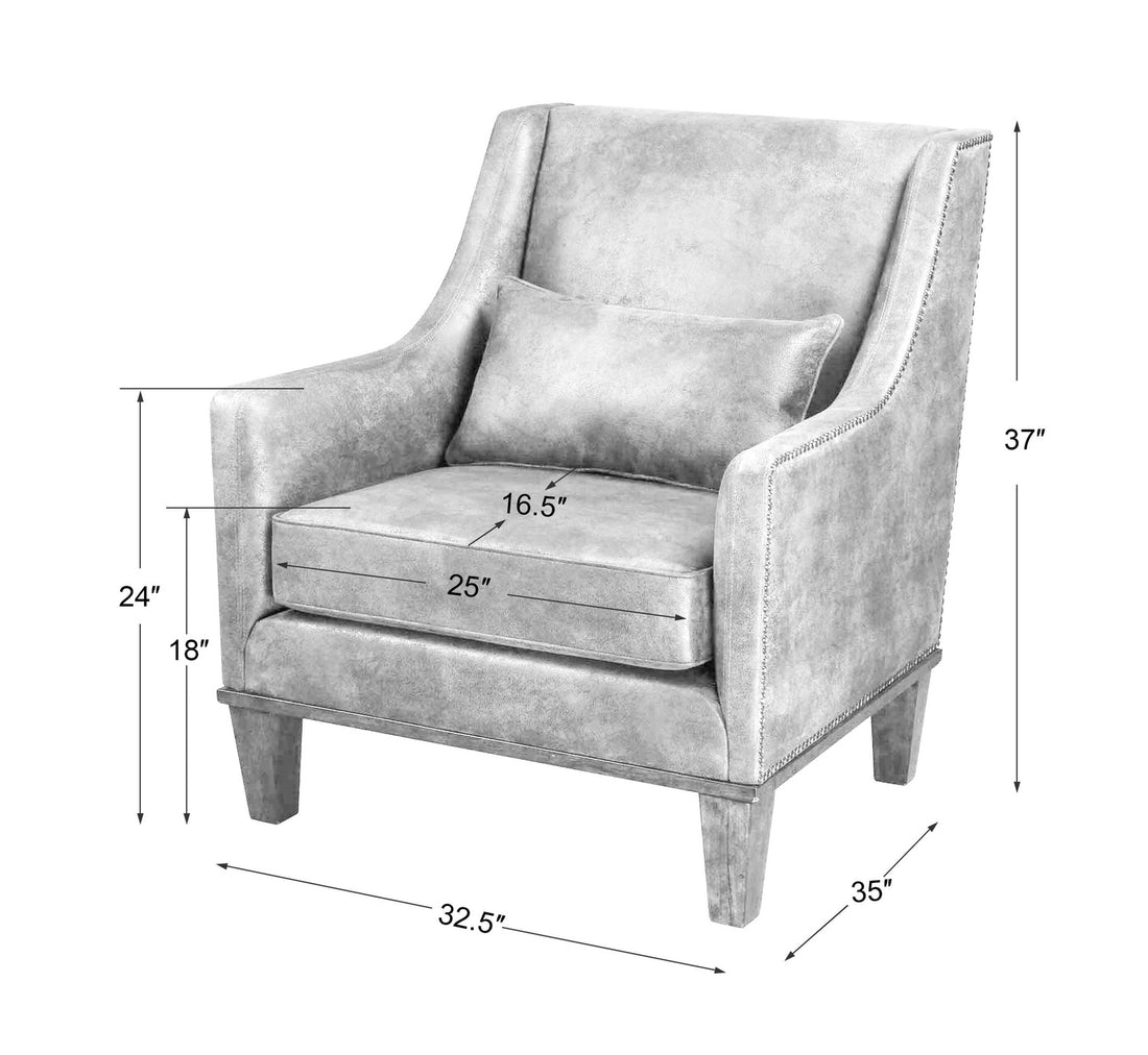UTTERMOST CLAY LEATHER ARMCHAIR - Lounge