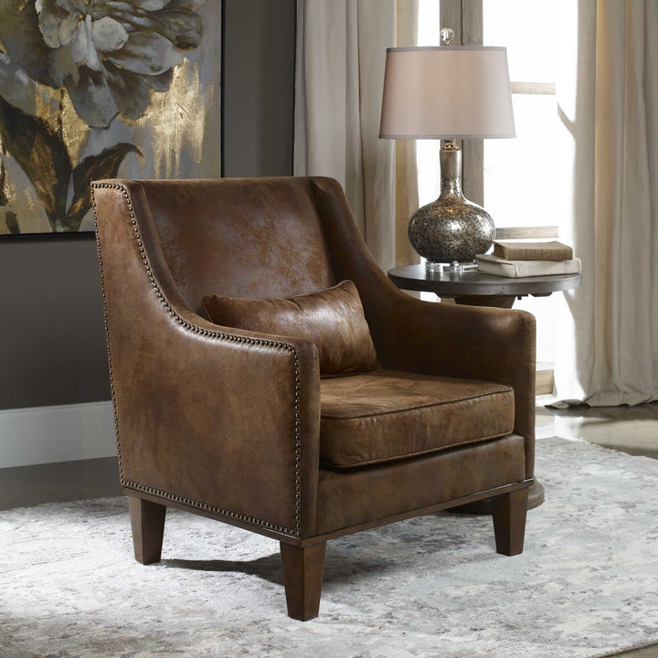 UTTERMOST CLAY LEATHER ARMCHAIR - Lounge