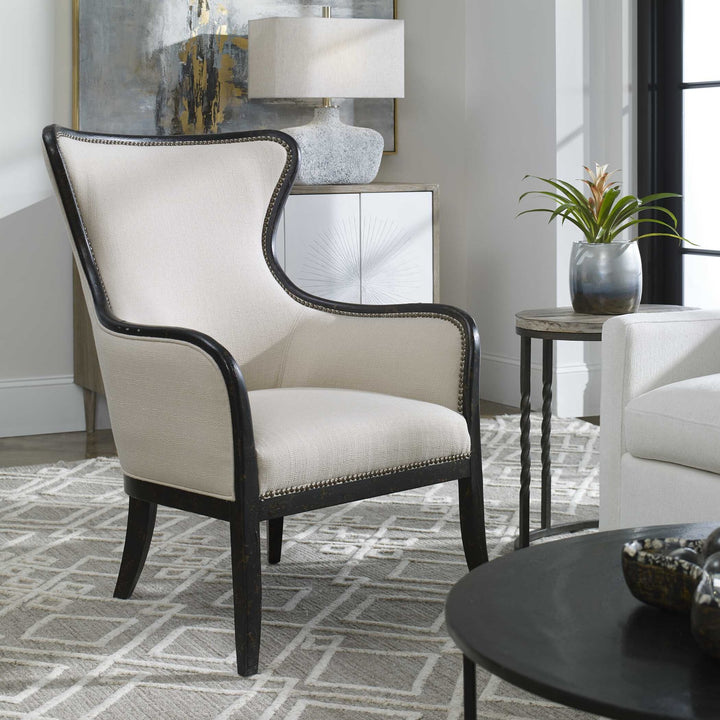 UTTERMOST SANDY WING BACK ARMCHAIR - Lounge