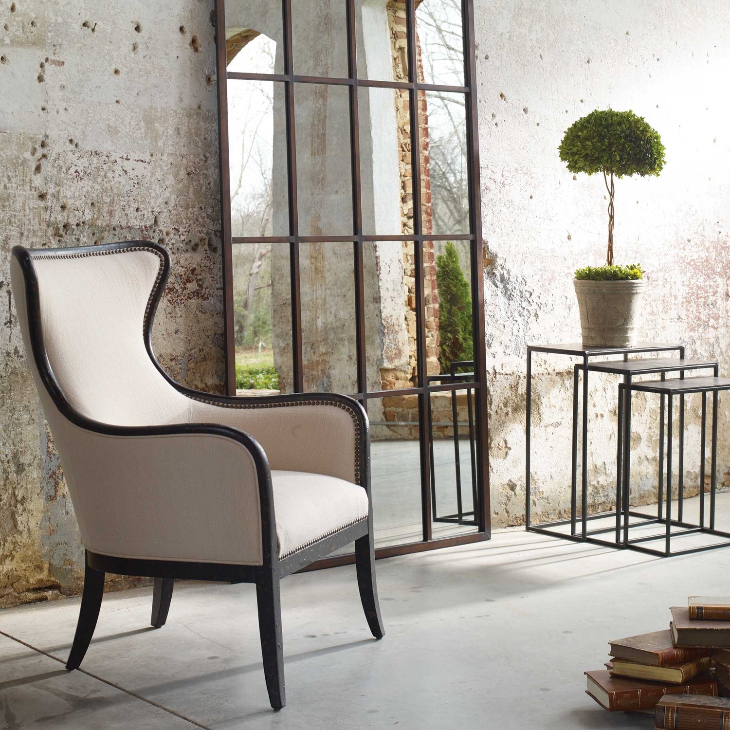 UTTERMOST SANDY WING BACK ARMCHAIR - Lounge