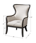 UTTERMOST SANDY WING BACK ARMCHAIR - Lounge