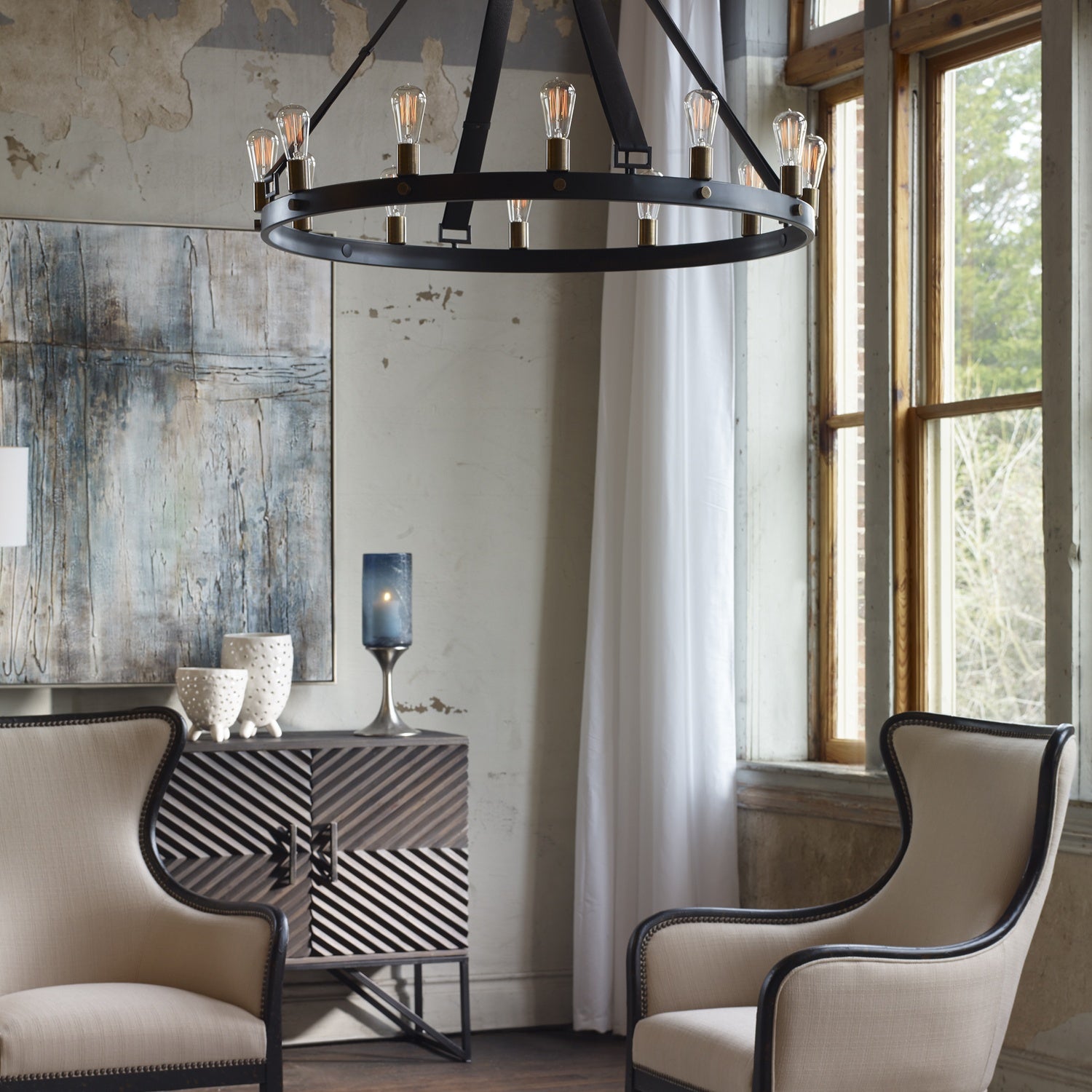 UTTERMOST SANDY WING BACK ARMCHAIR - Lounge