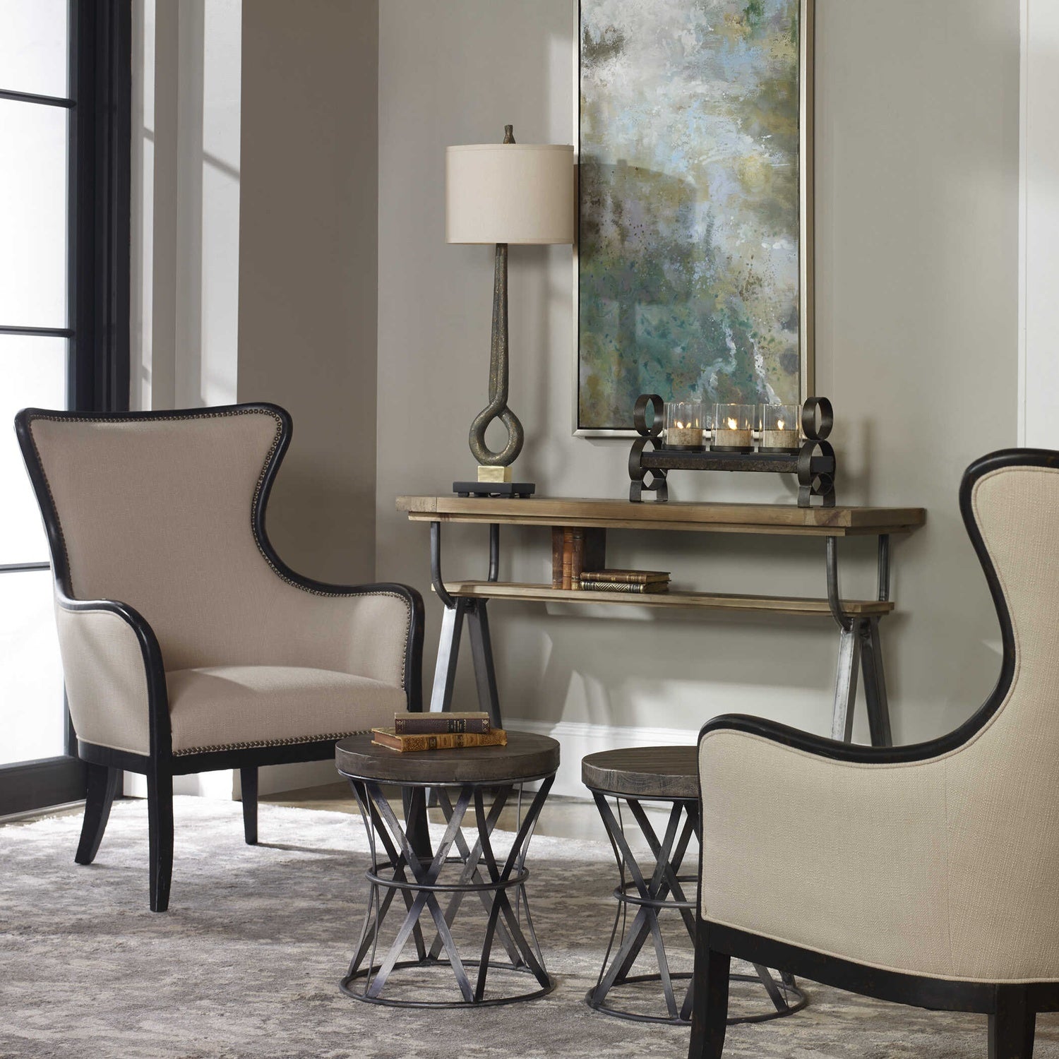 UTTERMOST SANDY WING BACK ARMCHAIR - Lounge
