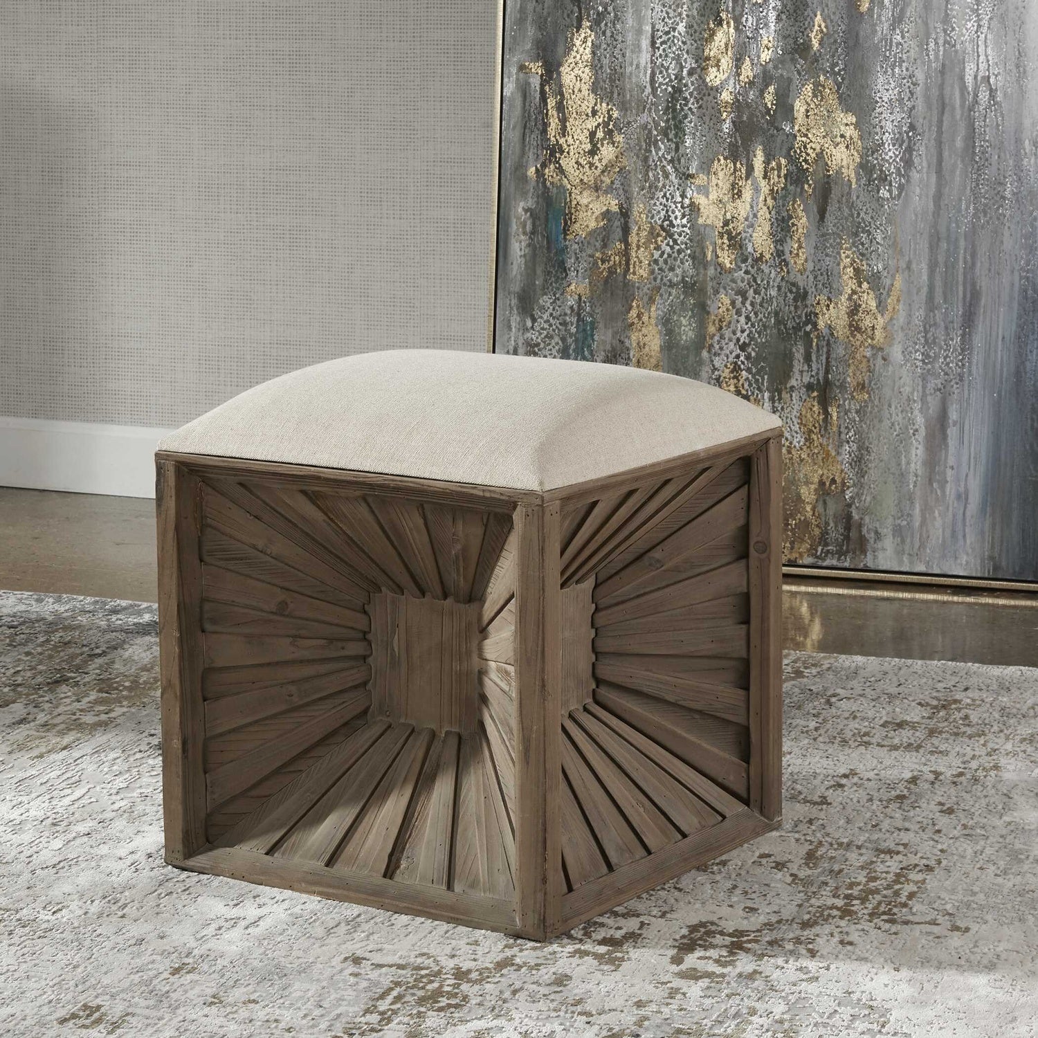 UTTERMOST JIA OTTOMAN - Benches, Ottoman, Stools