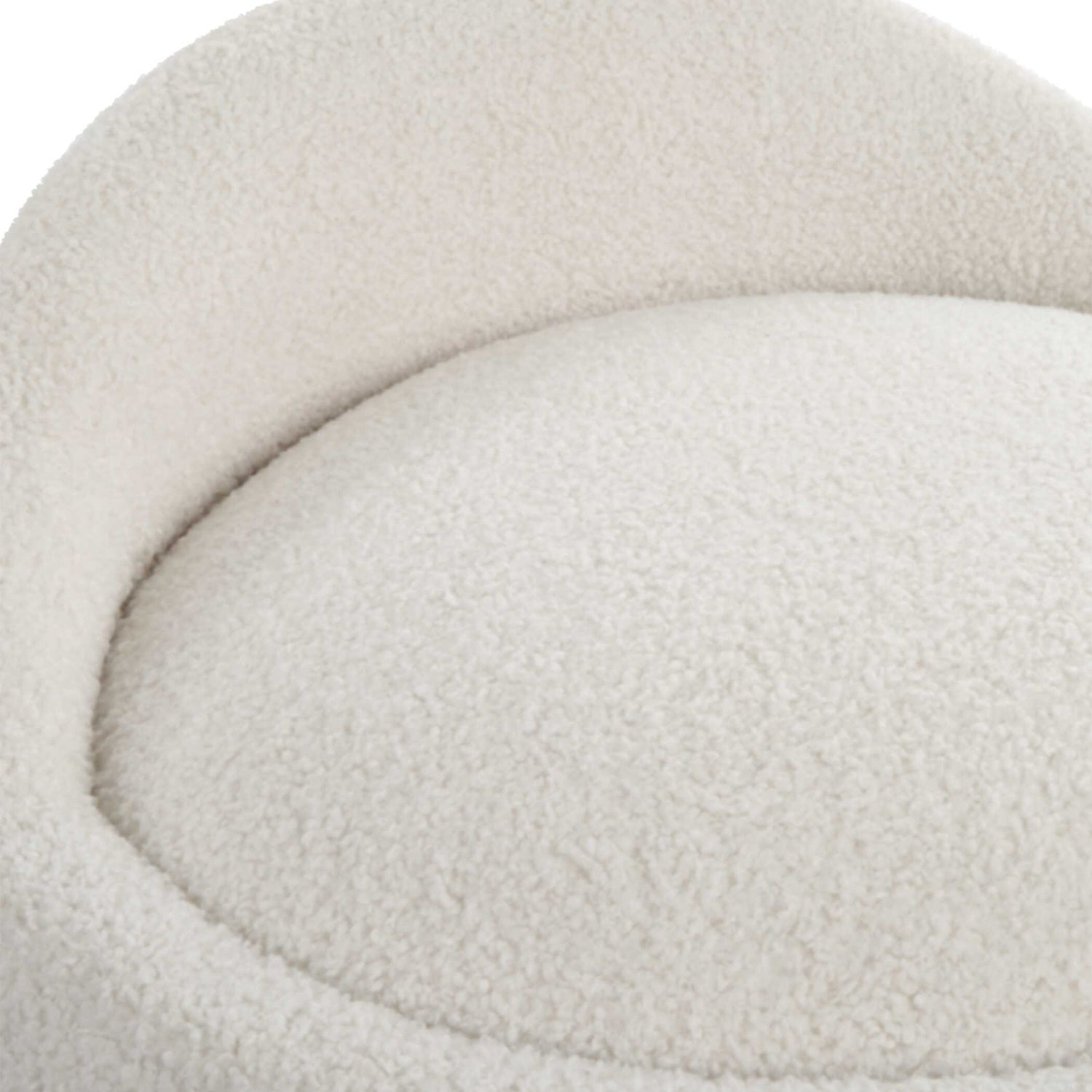 UTTERMOST Swirl Swivel Sheepskin Ottoman - Benches, Ottoman, Stools