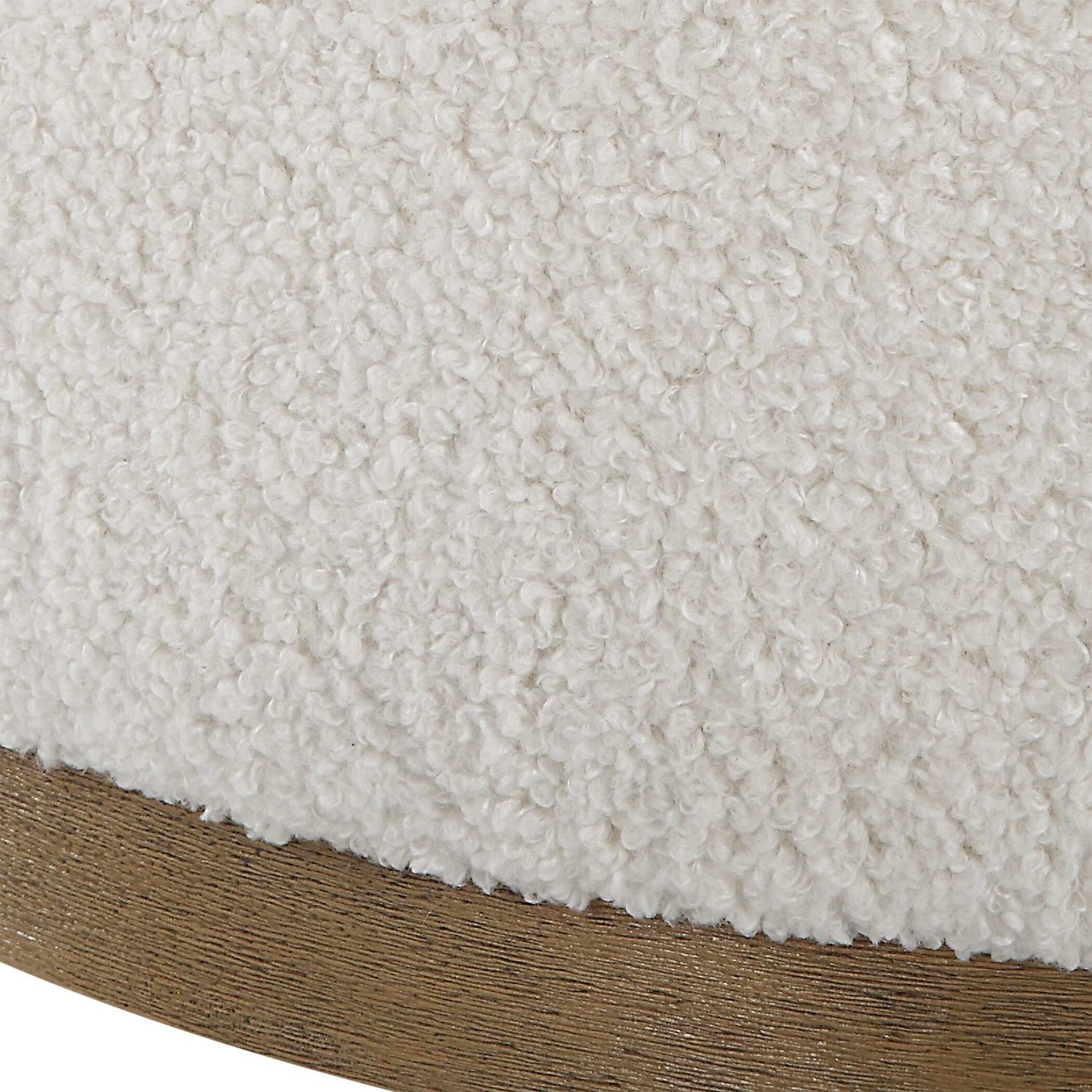 UTTERMOST SWIRL SWIVEL SHEEPSKIN OTTOMAN - Benches, Ottoman, Stools