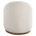 UTTERMOST Swirl Swivel Sheepskin Ottoman - Benches, Ottoman, Stools