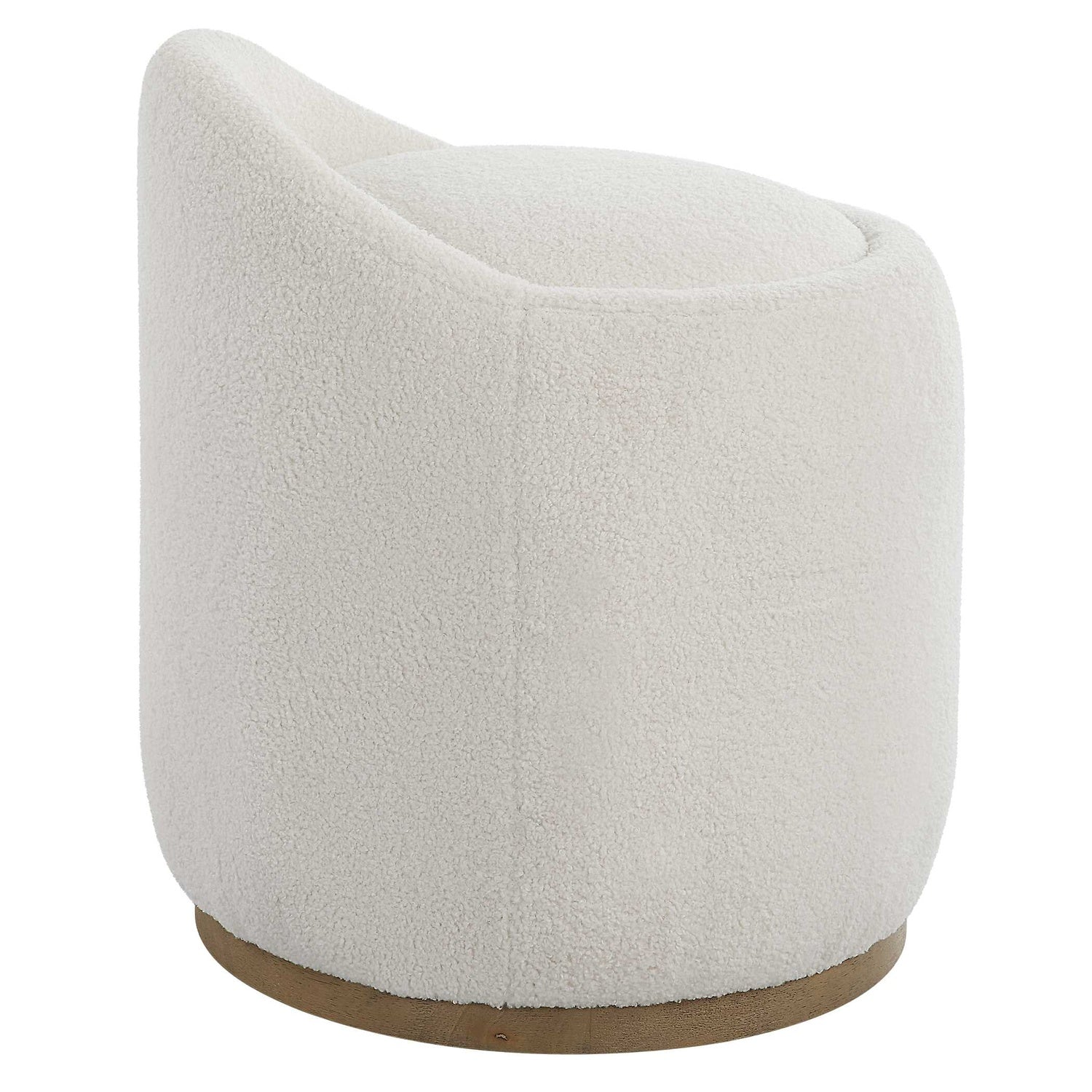 UTTERMOST SWIRL SWIVEL SHEEPSKIN OTTOMAN - Benches, Ottoman, Stools