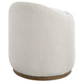 UTTERMOST Swirl Swivel Sheepskin Ottoman - Benches, Ottoman, Stools