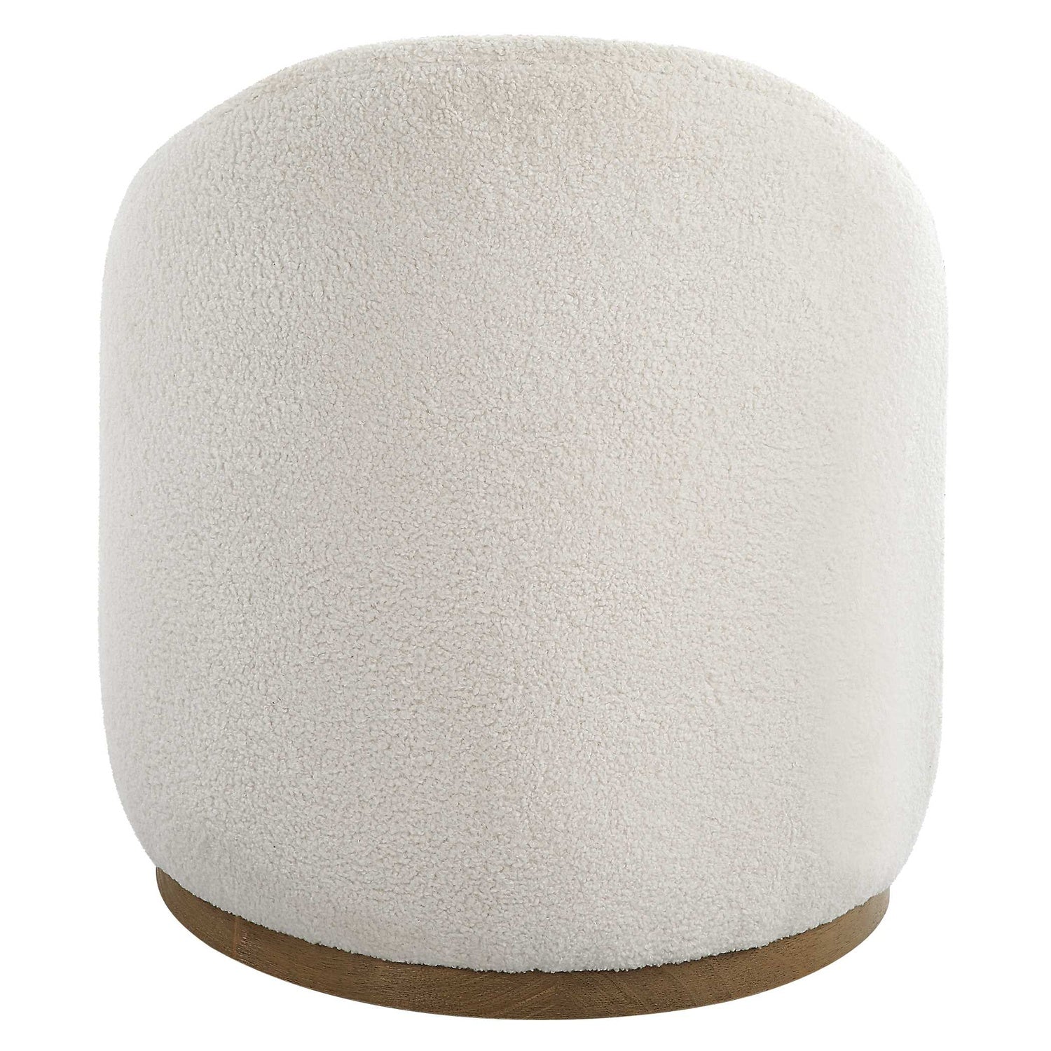 UTTERMOST SWIRL SWIVEL SHEEPSKIN OTTOMAN - Benches, Ottoman, Stools