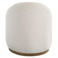 UTTERMOST Swirl Swivel Sheepskin Ottoman - Benches, Ottoman, Stools