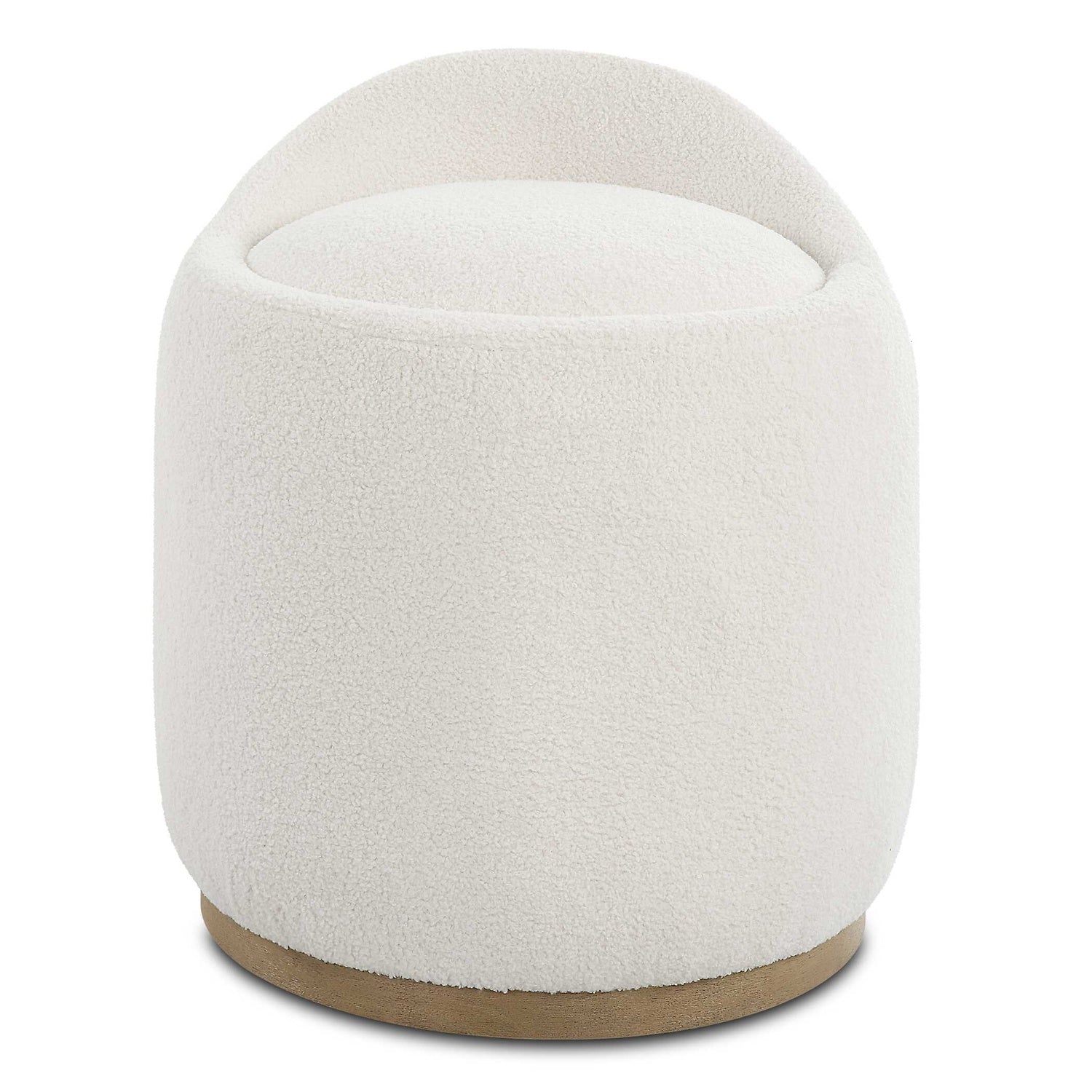 UTTERMOST SWIRL SWIVEL SHEEPSKIN OTTOMAN - Benches, Ottoman, Stools