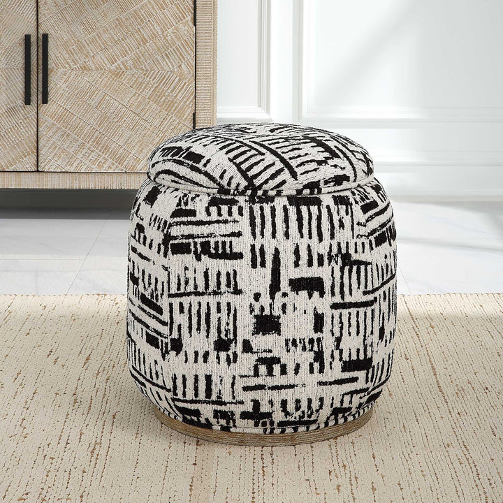 UTTERMOST DIALOGUE POOF OTTOMAN - Benches, Ottoman, Stools