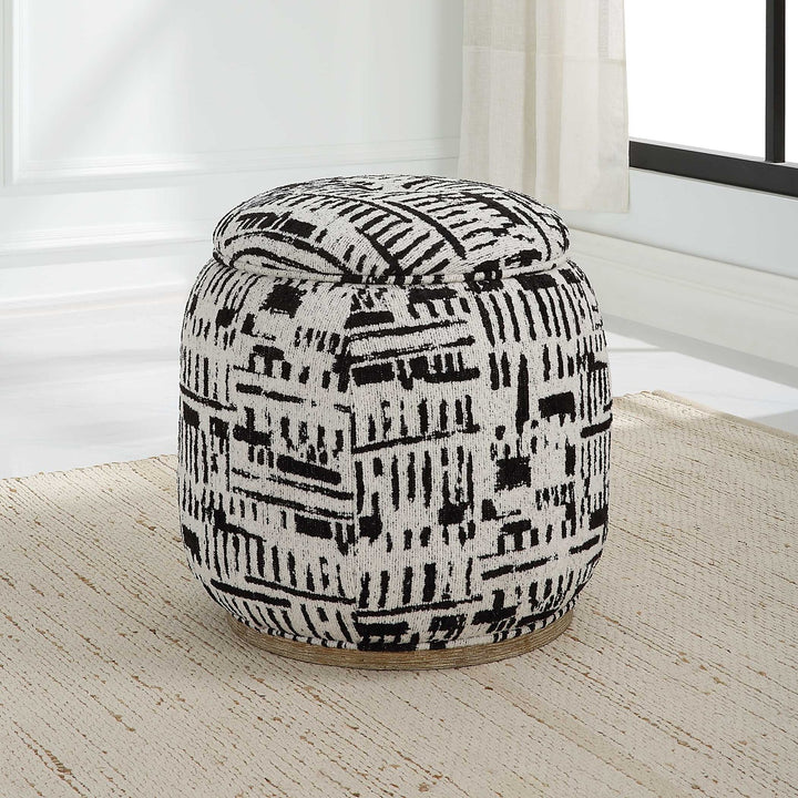 UTTERMOST Dialogue Poof Ottoman - Benches, Ottoman, Stools