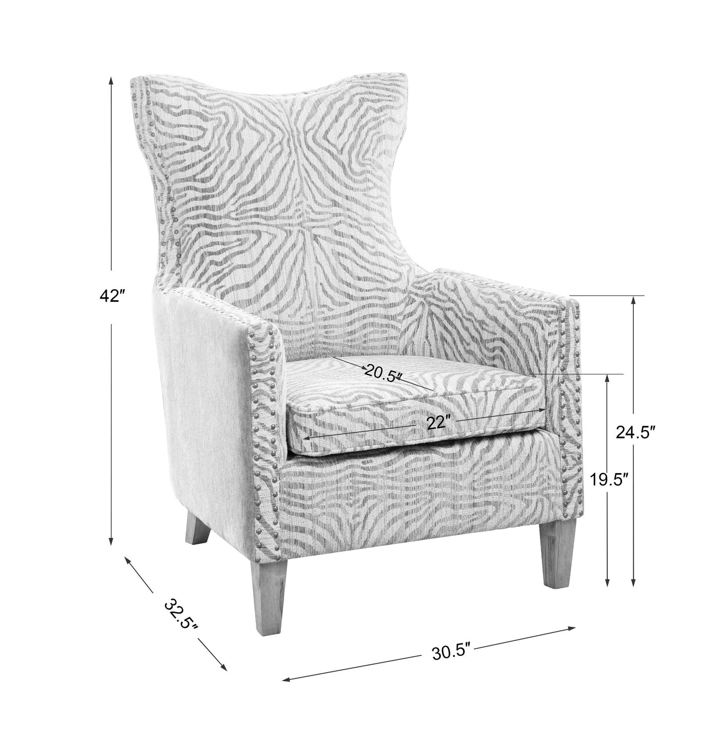 UTTERMOST KIANGO ANIMAL PATTERN ARMCHAIR - Lounge