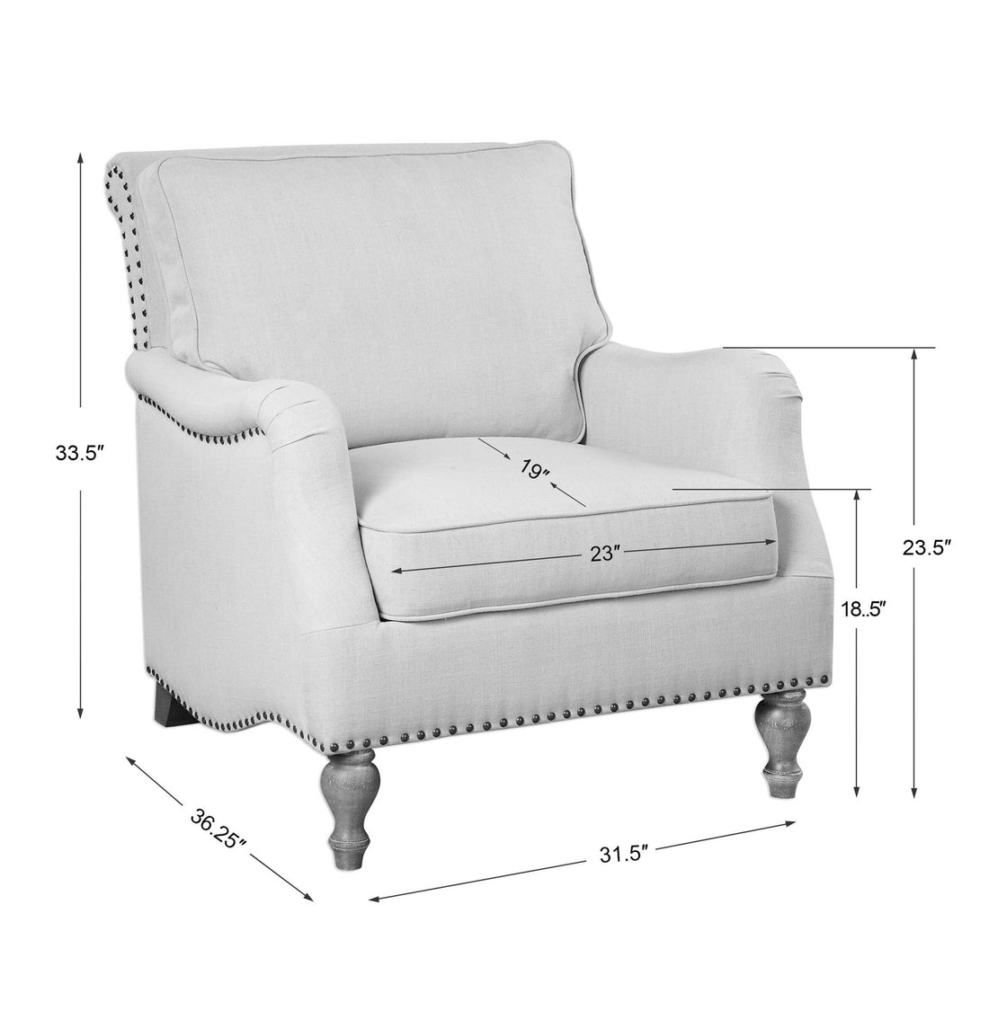 UTTERMOST ARMSTEAD ANTIQUE ARMCHAIR - Lounge