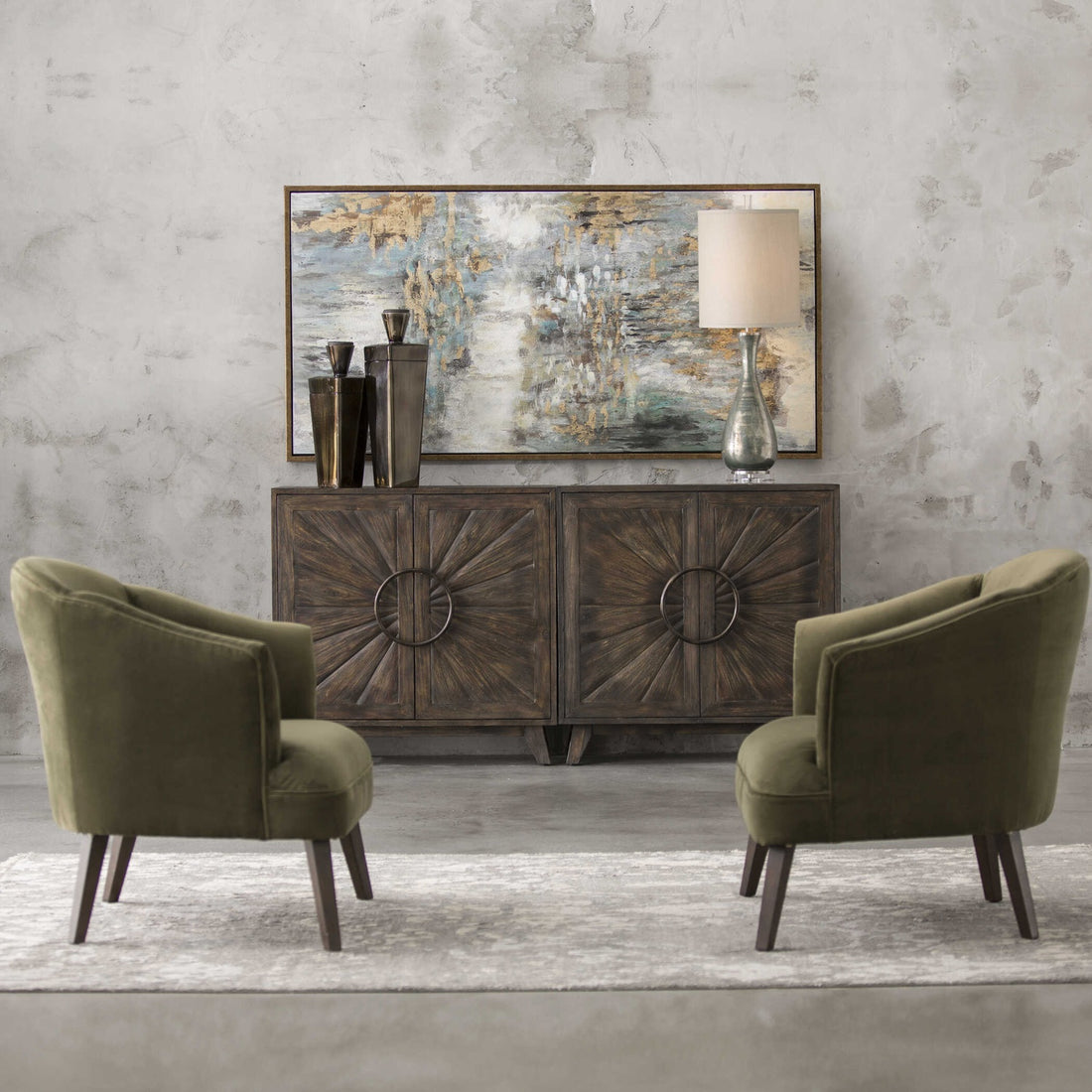 UTTERMOST Conroy Olive Accent Chair - Lounge