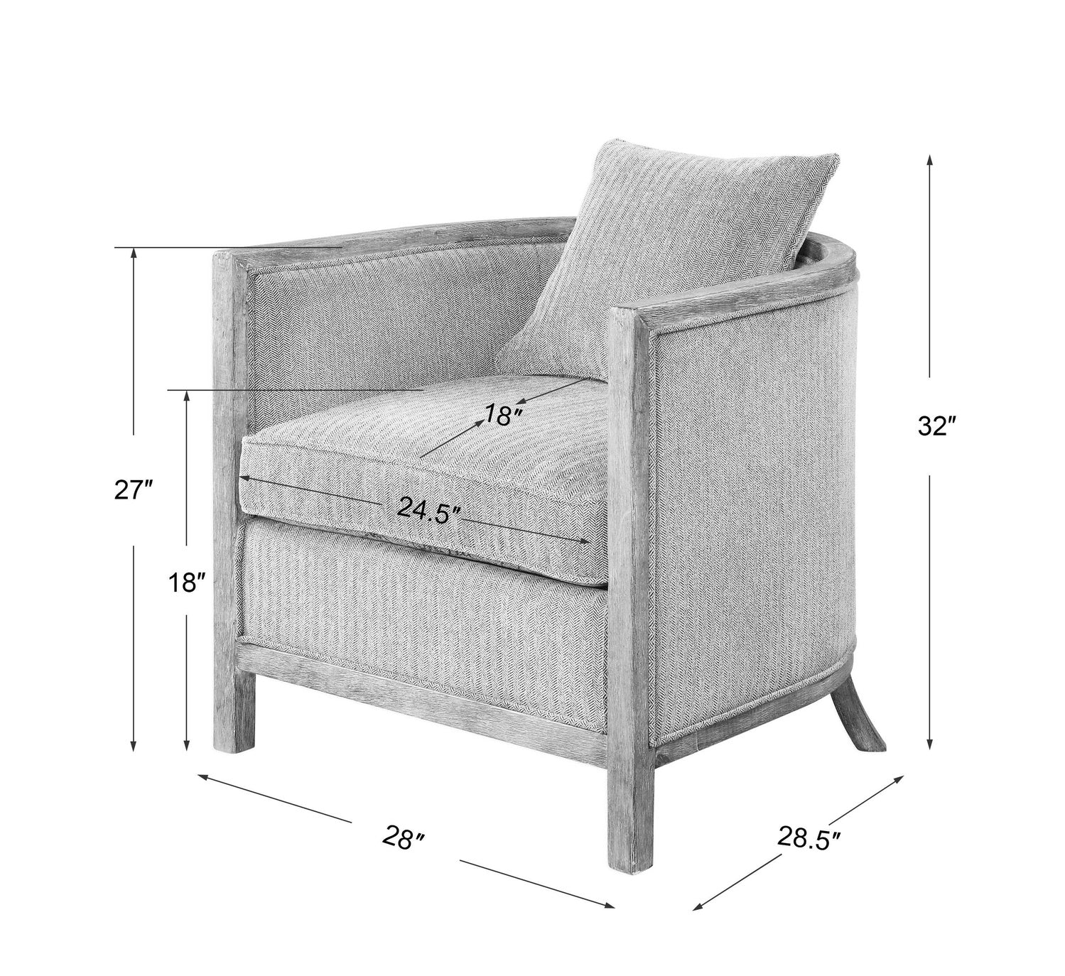 UTTERMOST VIAGGIO CHENILLE ACCENT CHAIR - Lounge