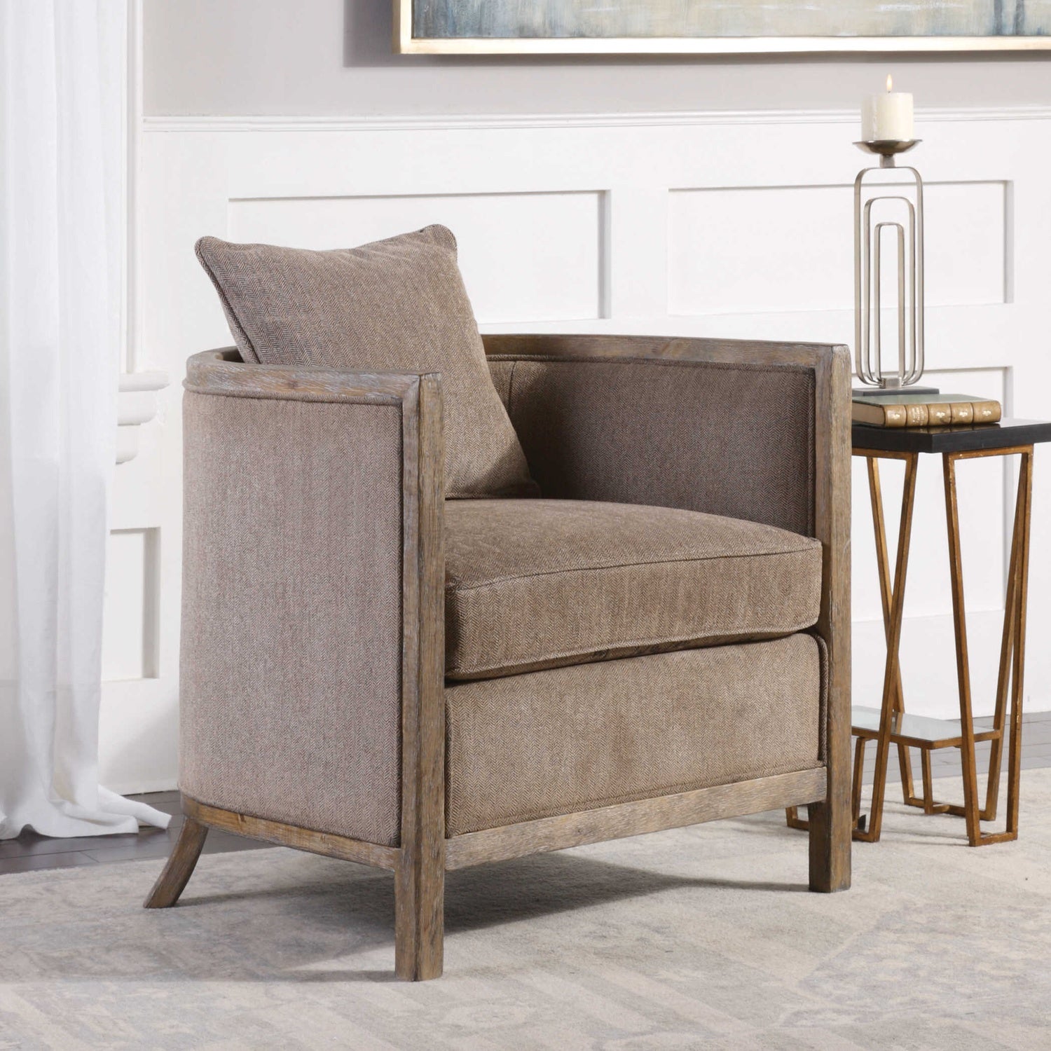 UTTERMOST VIAGGIO CHENILLE ACCENT CHAIR - Lounge
