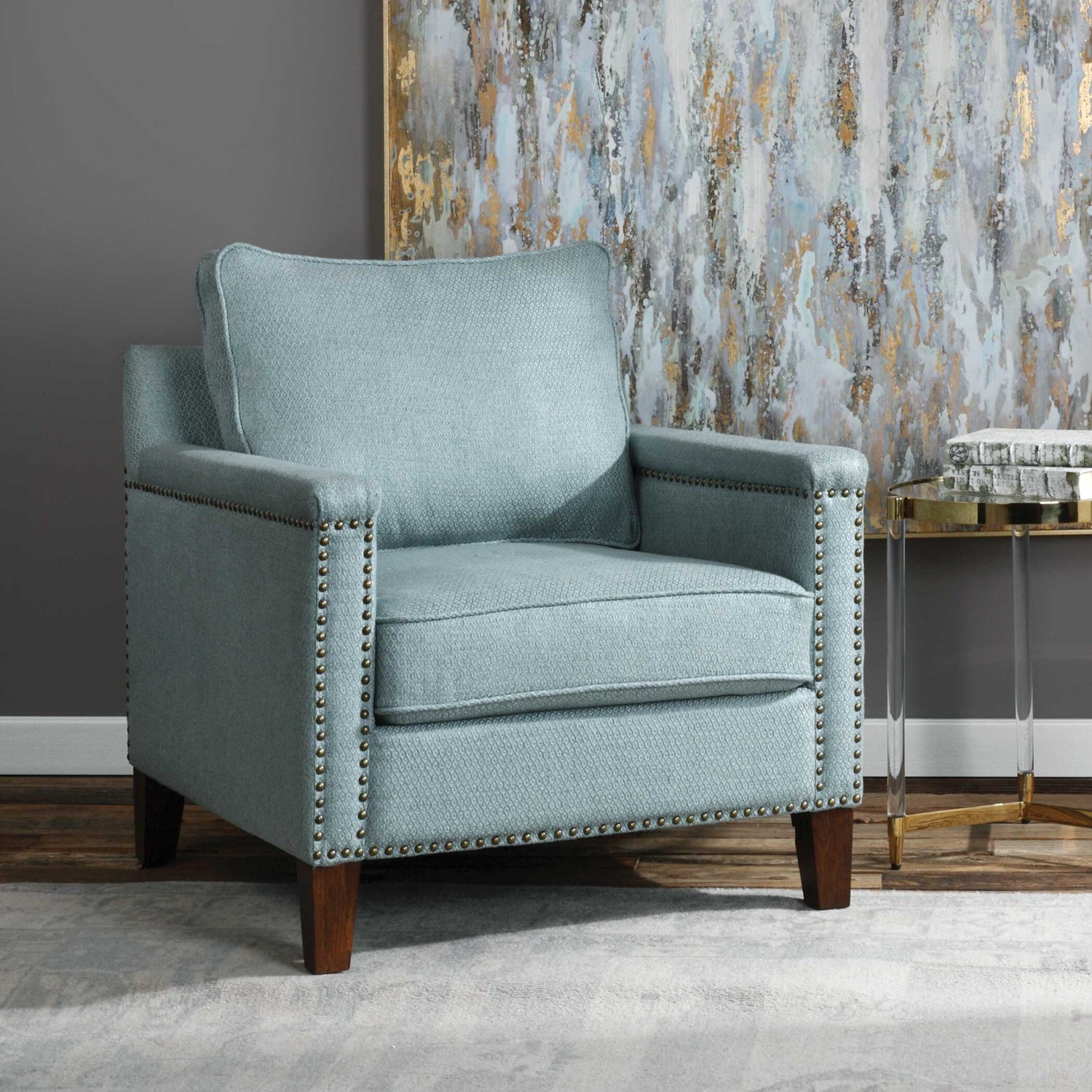 UTTERMOST CHARLOTTA SEA MIST ACCENT CHAIR - Lounge