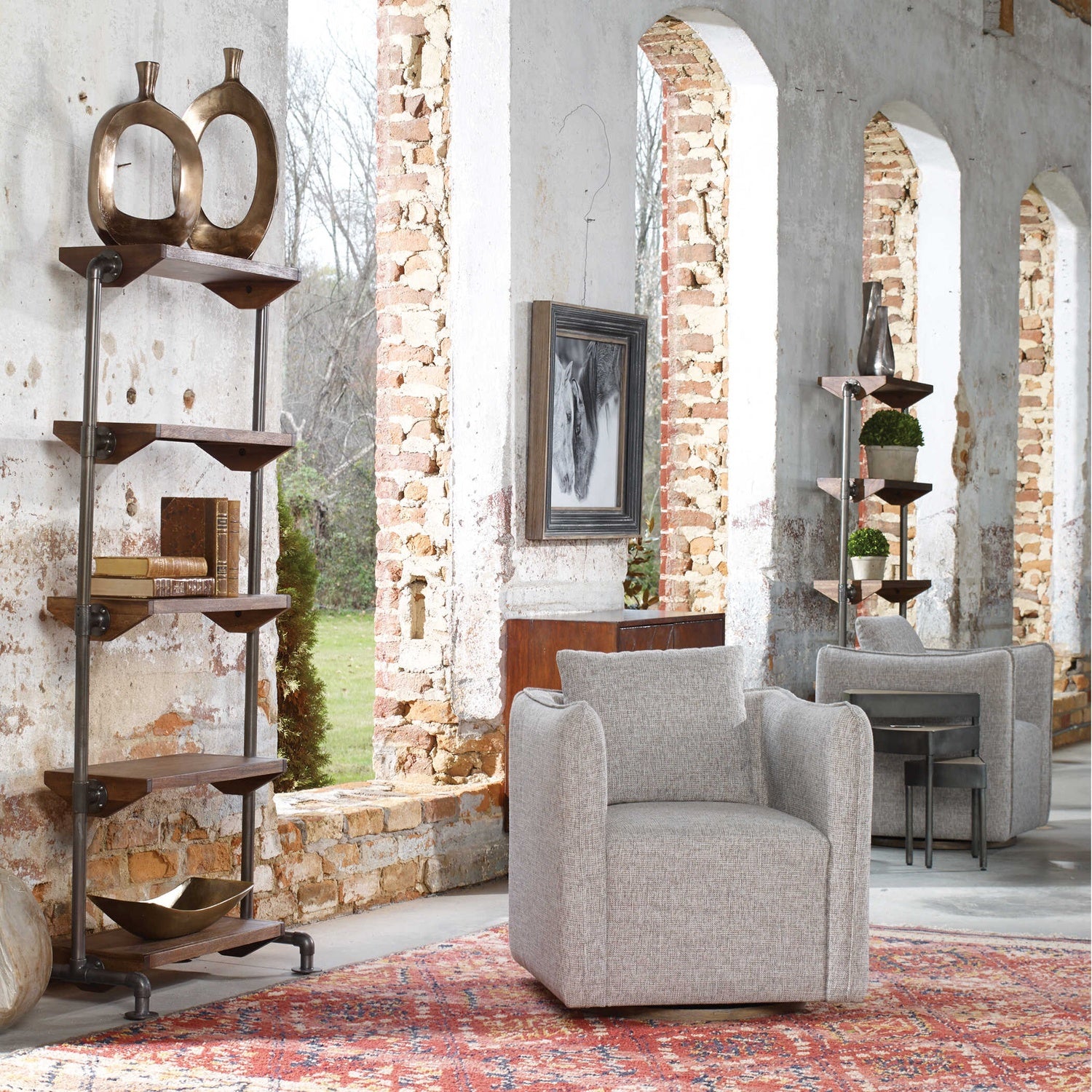 UTTERMOST Corben Swivel Chair - Lounge