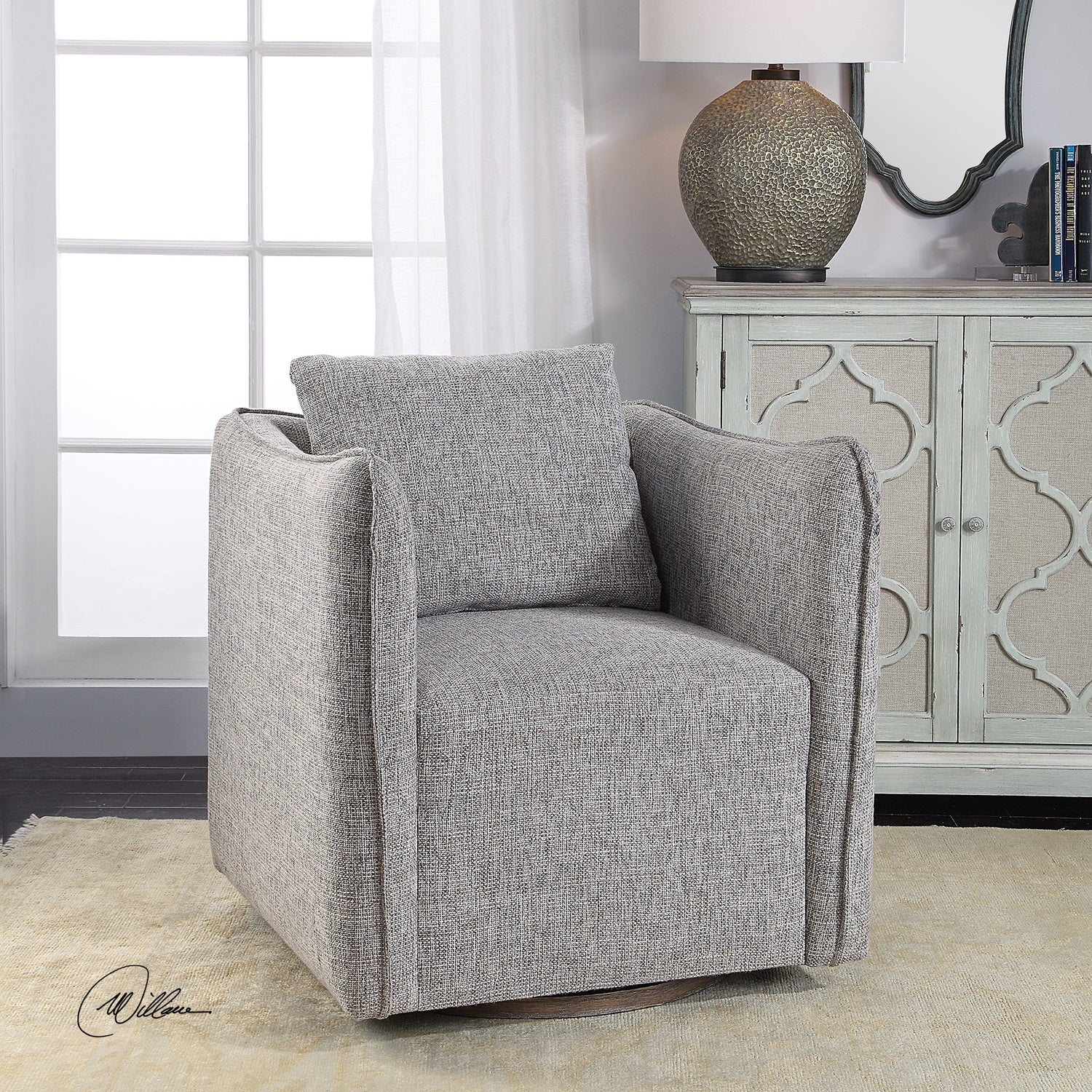 UTTERMOST Corben Swivel Chair - Lounge