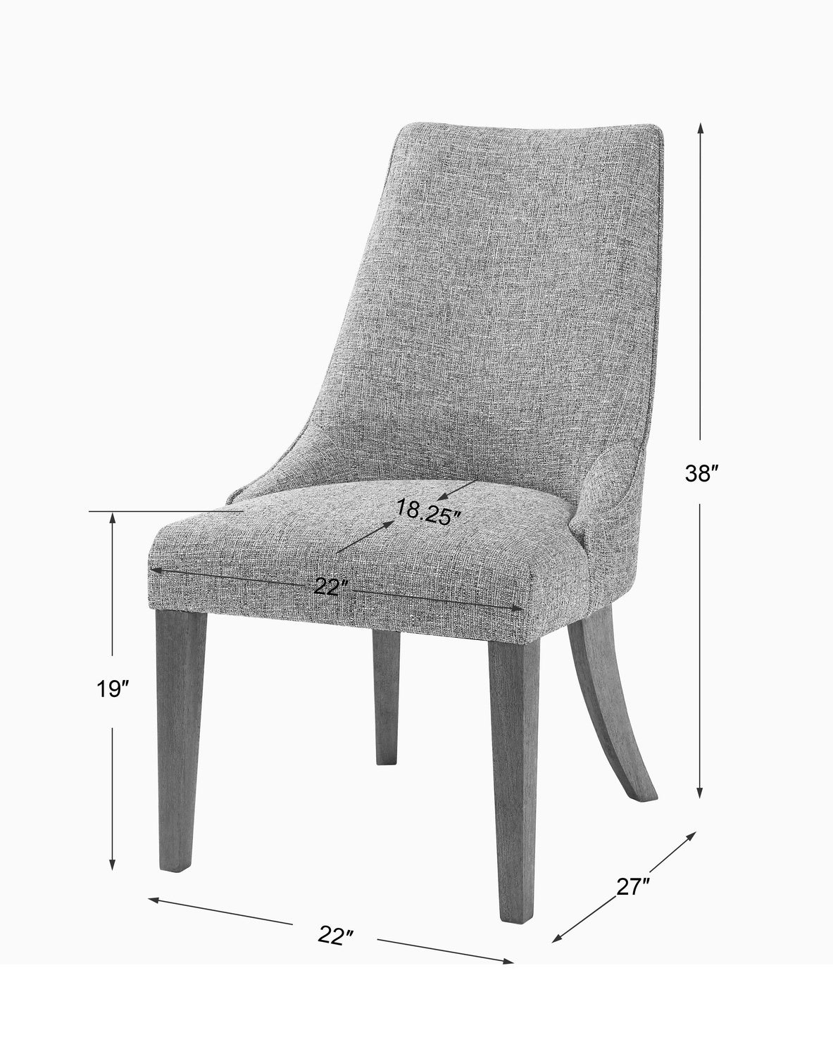 UTTERMOST DAXTON EARTH TONE ARMLESS CHAIR - Lounge