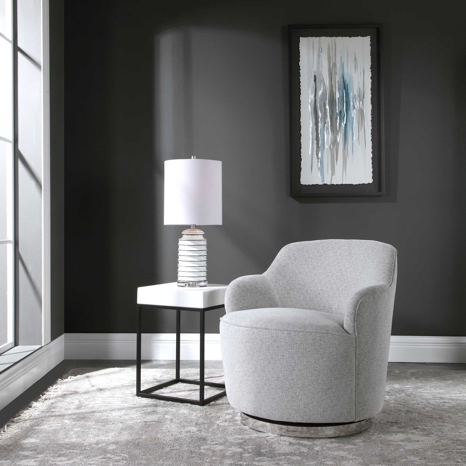 UTTERMOST Hobart Casual Swivel Chair - Lounge