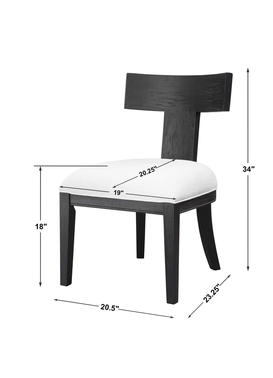UTTERMOST IDRIS ARMLESS CHAIR - Lounge