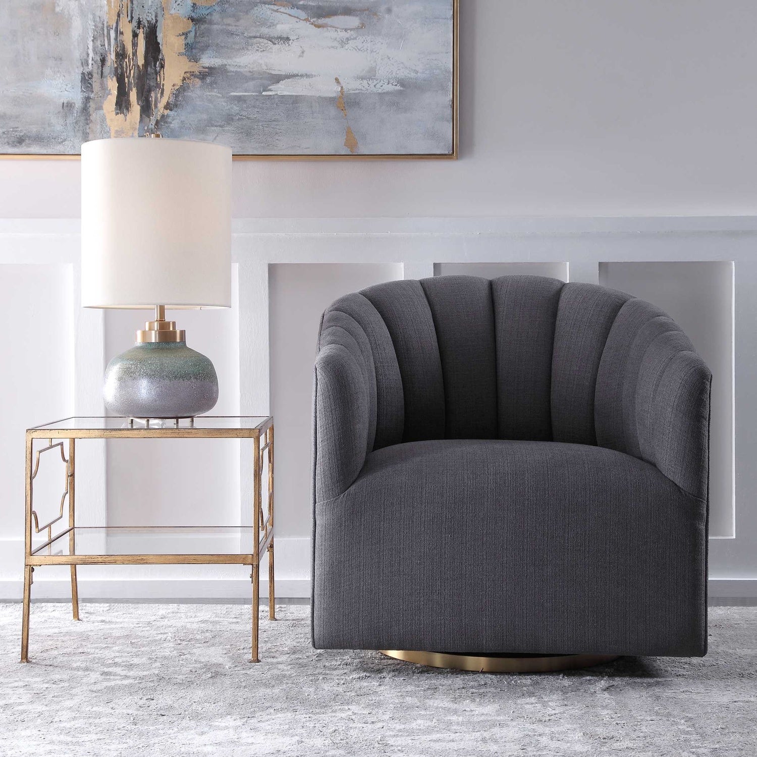 UTTERMOST CUTHBERT MODERN SWIVEL CHAIR - Lounge
