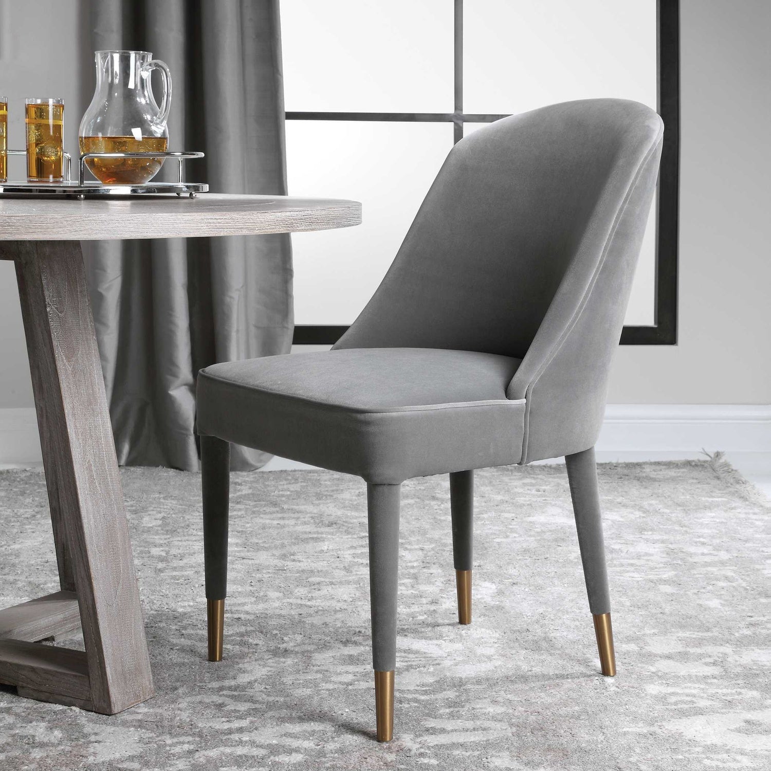 UTTERMOST BRIE ARMLESS CHAIR - Dining Chairs