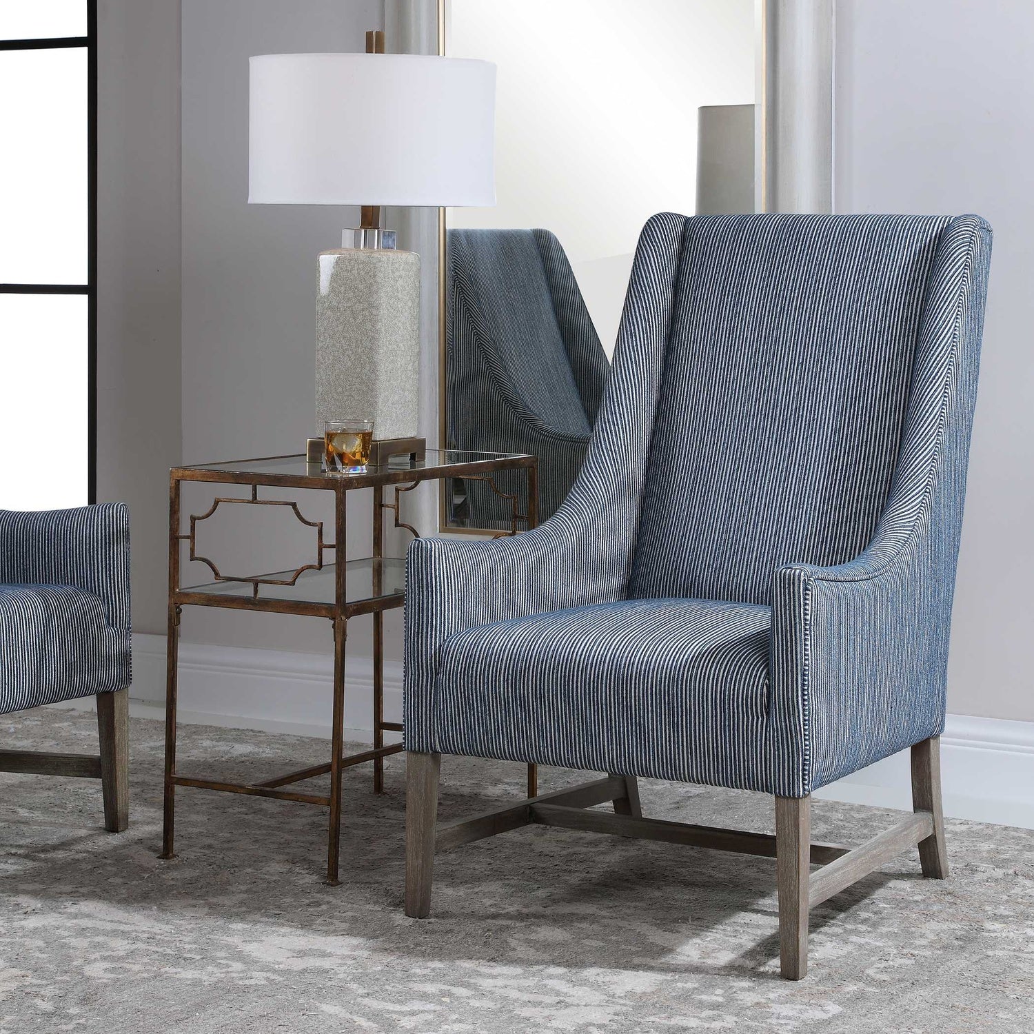 UTTERMOST Galiot Wingback Accent Chair - Lounge