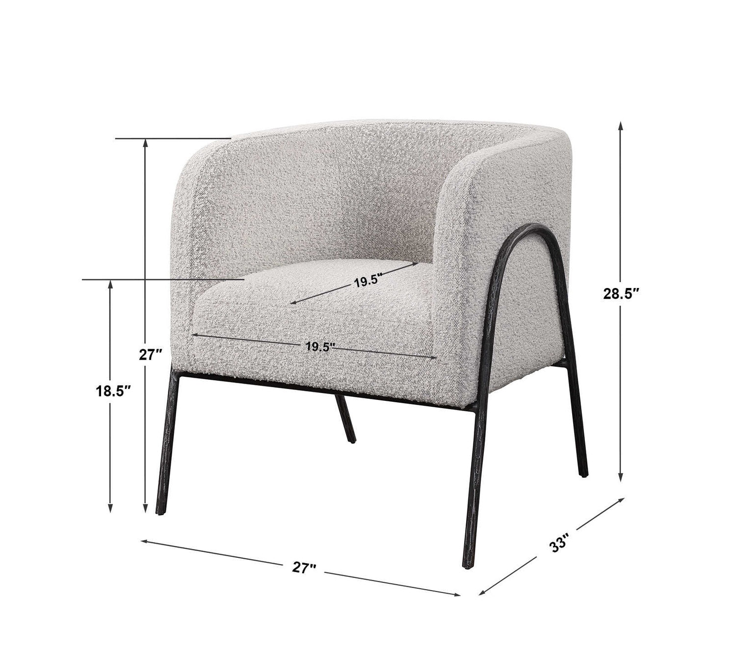 UTTERMOST JACOBSEN ACCENT CHAIR - Lounge