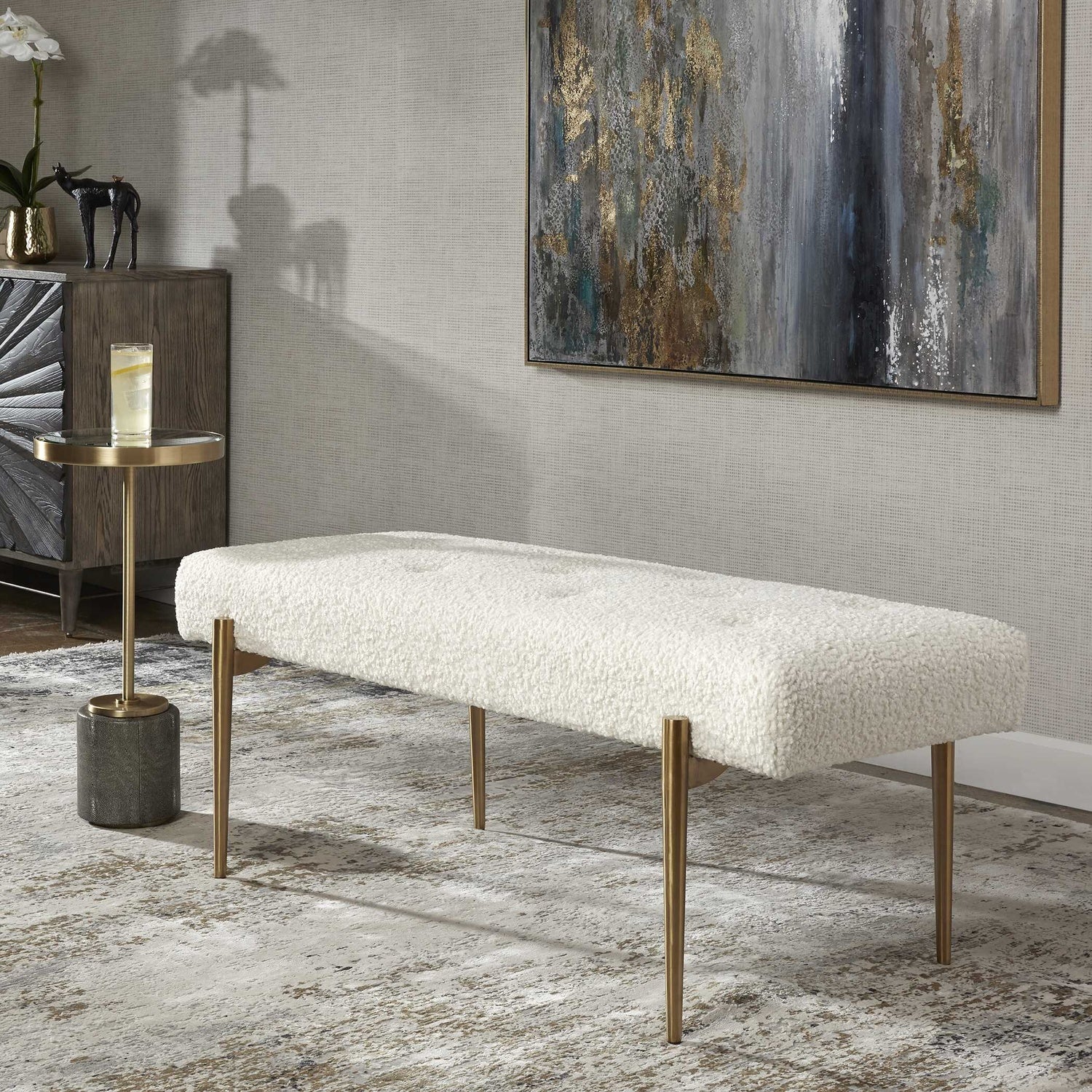 UTTERMOST OLIVIER BENCH - Benches, Ottoman, Stools