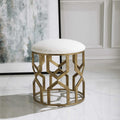 UTTERMOST Trellis Geometric Accent Stool - Benches, Ottoman, Stools