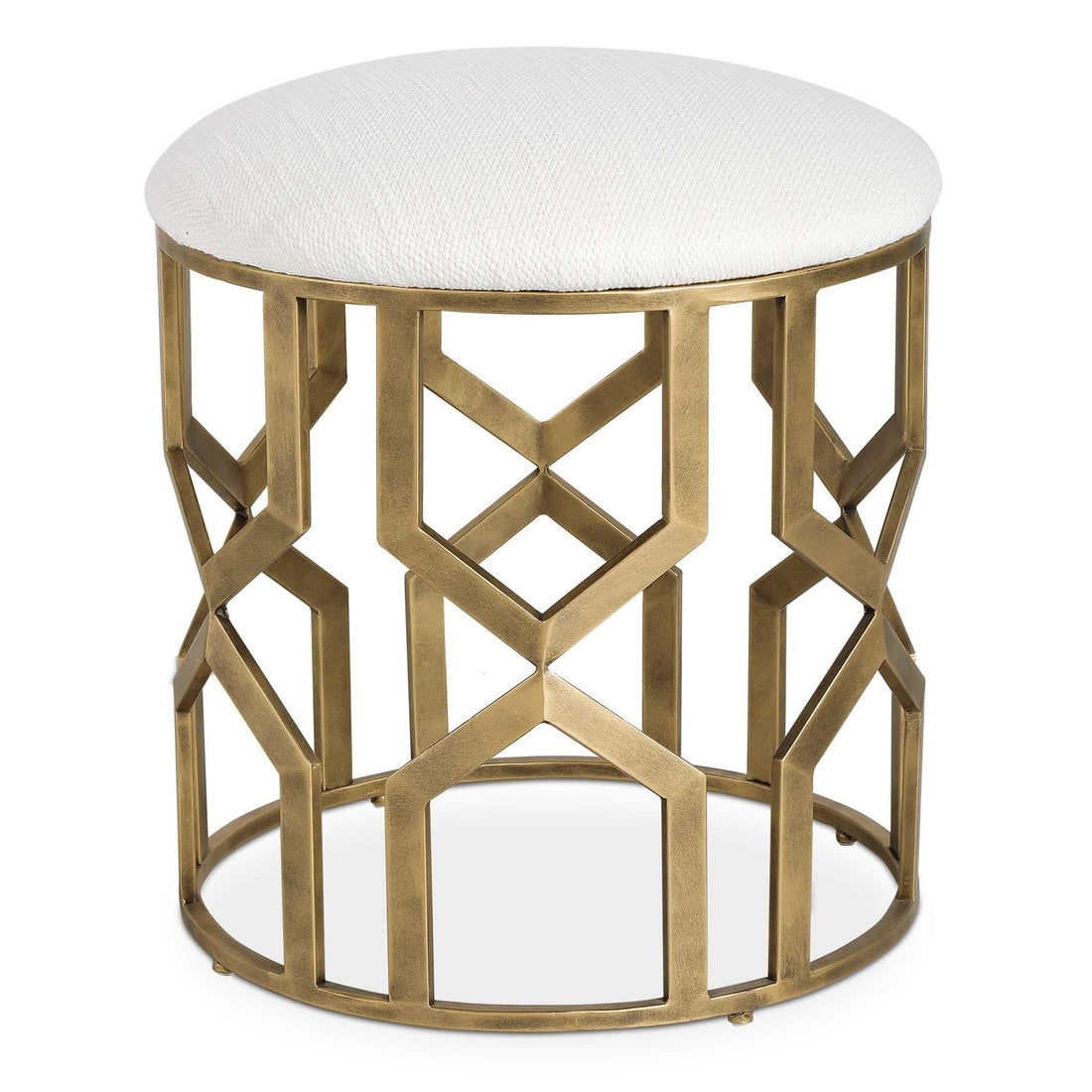 UTTERMOST Trellis Geometric Accent Stool - Benches, Ottoman, Stools